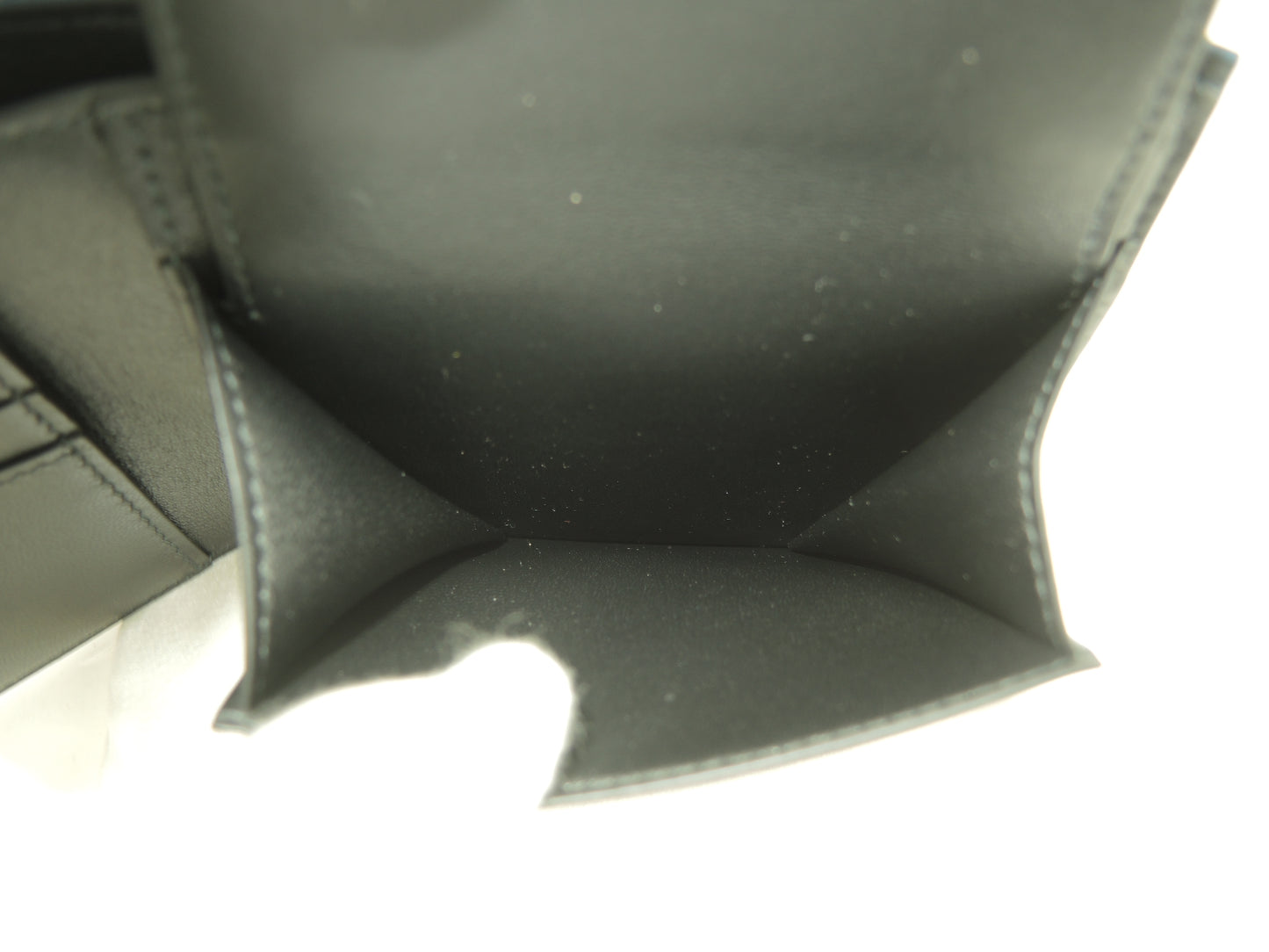 ブルガリxフラグメント コンパクトウォレット レザー紺 2つ折財布 未使用@ 5