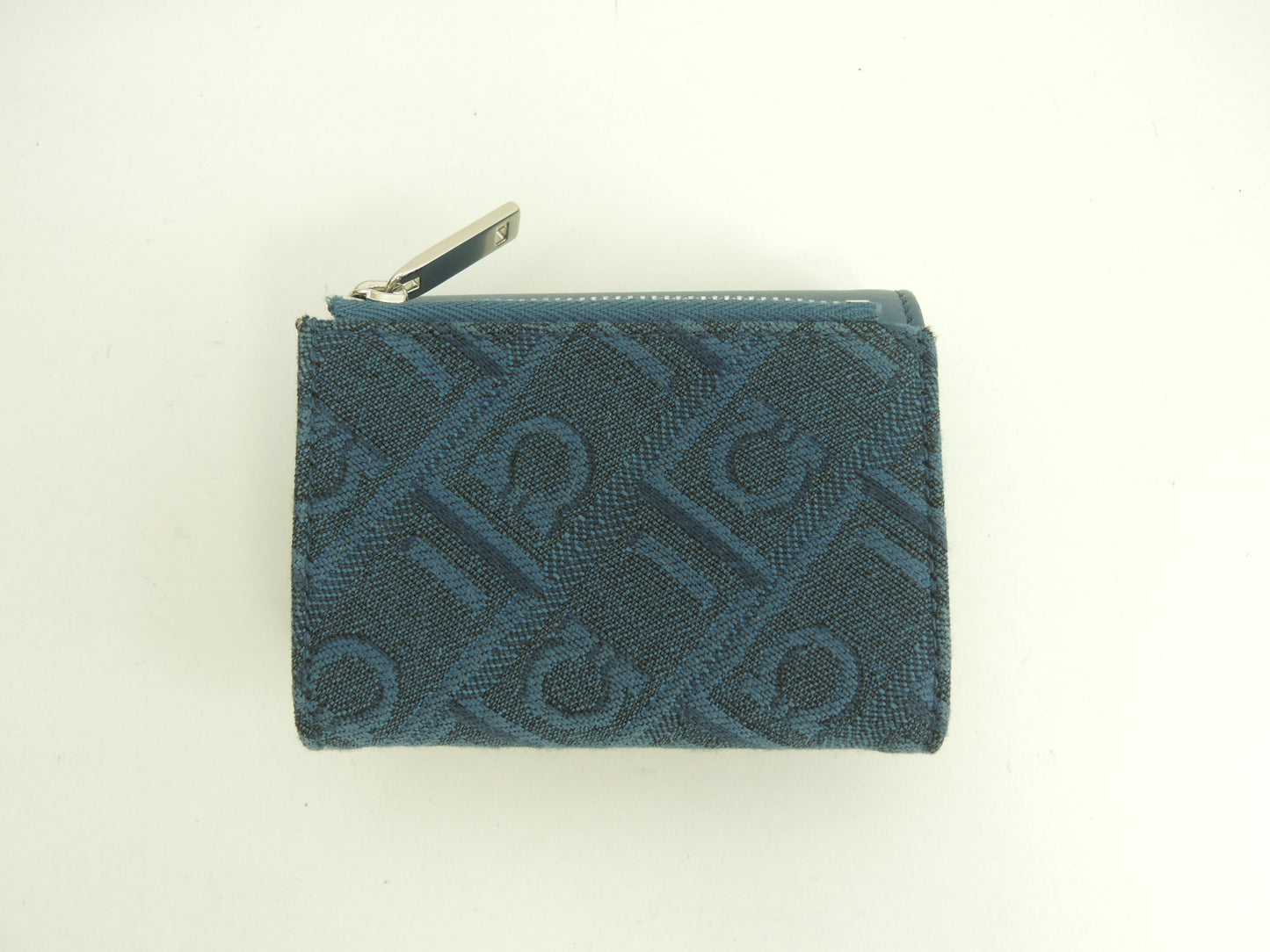 サルヴァトーレフェラガモ ミニウォレット ガンチーニ コットン/レザー青 財布 未使用@JL-220877