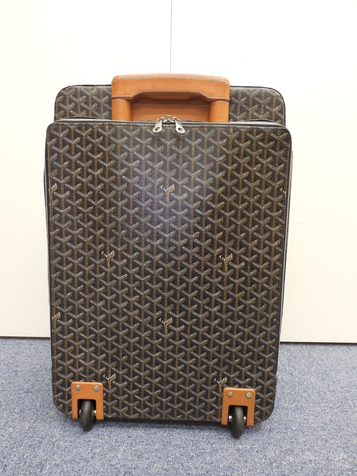ゴヤール トロレ ヘリンボーン 黒茶 トロリーバッグ 旅行用キャリーバッグ@ 1