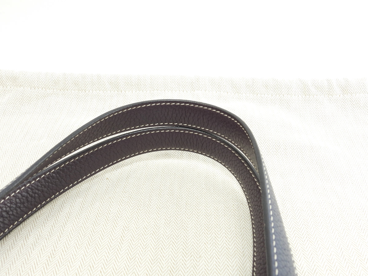 エルメス ドゥブルサンス45 トリヨンクレマンス 濃青紫 メンズトートバッグ 美品@□R 7