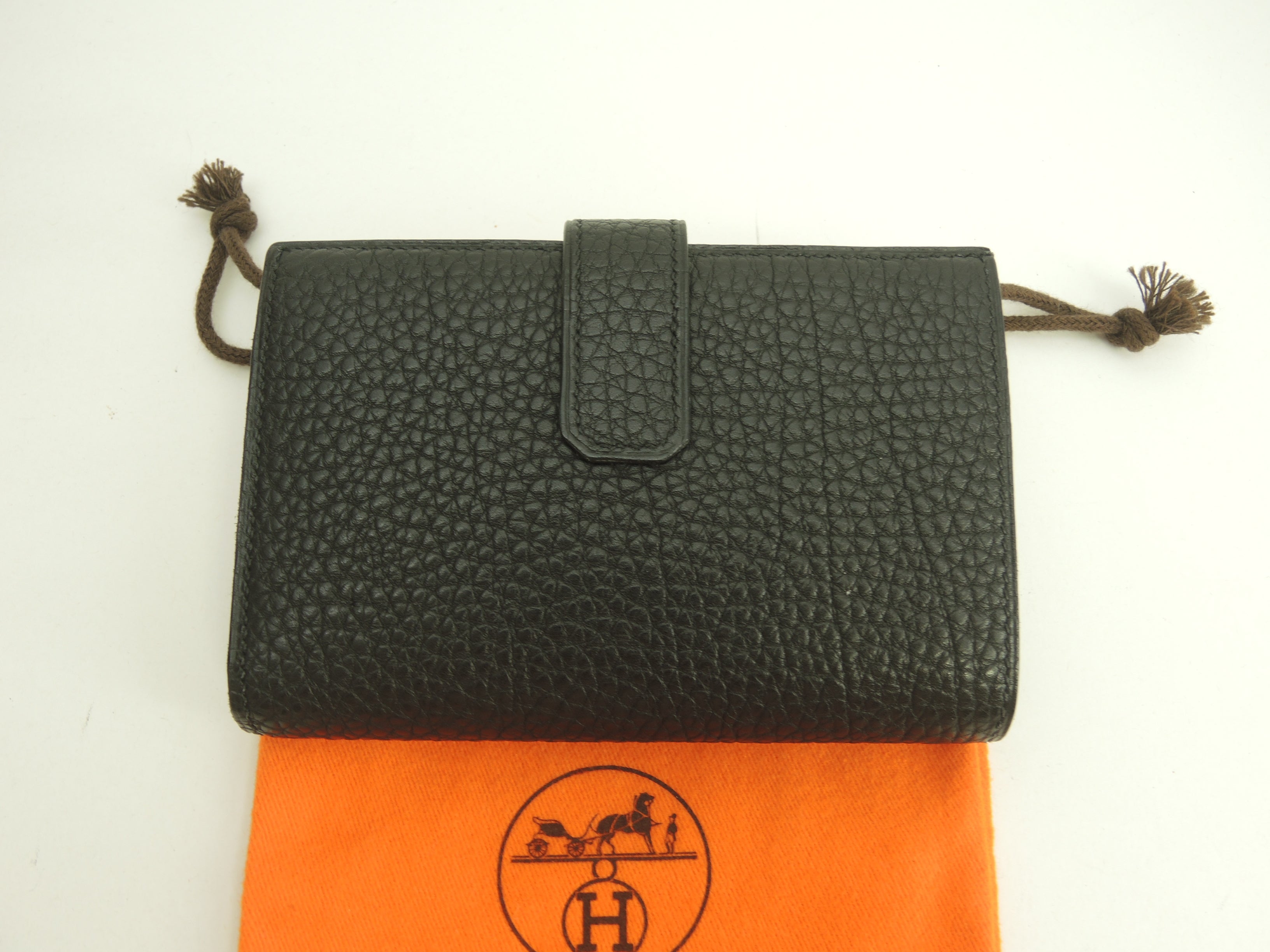 エルメス ジュラ トゴ 黒 コンパクトウォレット 2つ折り財布 レア 極美