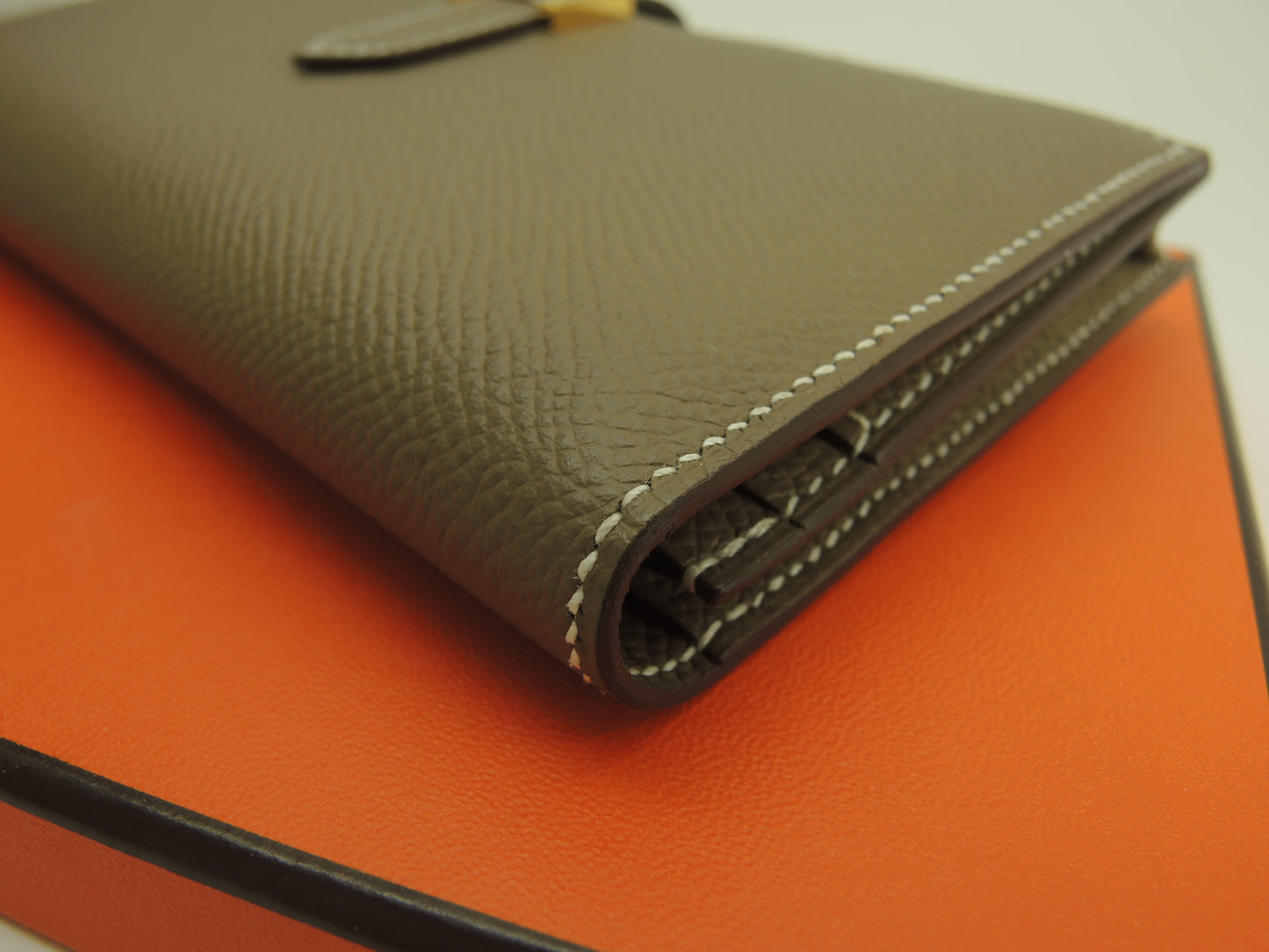 エルメス ベアンスフレ エプソン エトープ まち付2折長財布 ロングウォレット 未使用@Y 6