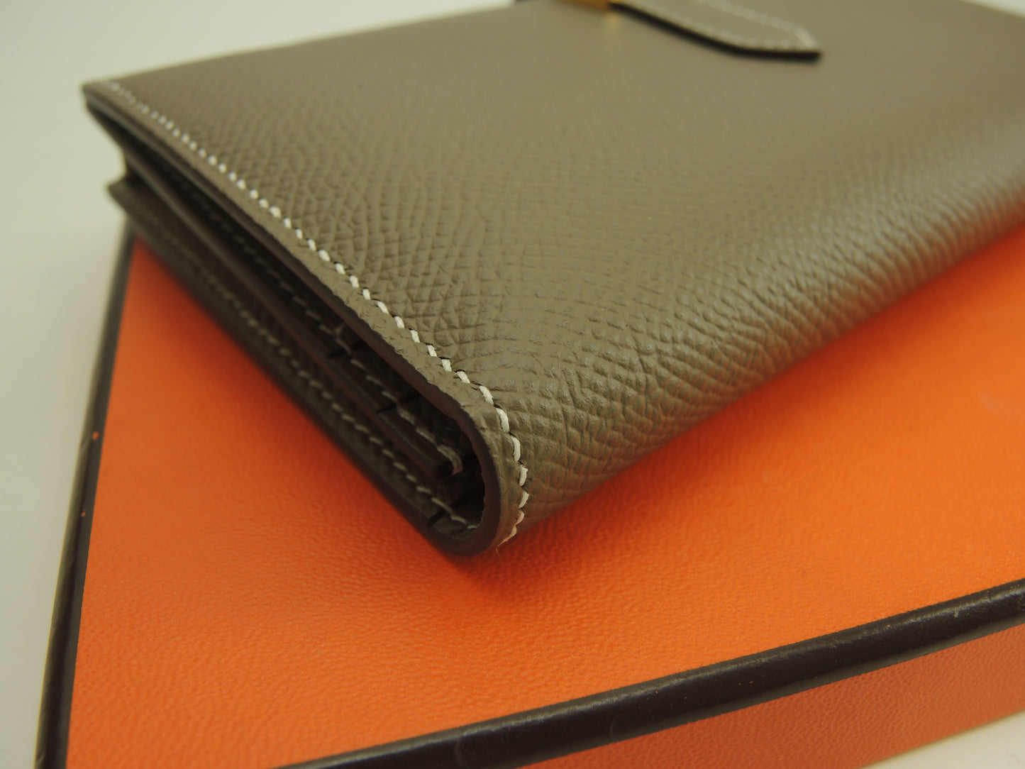 エルメス ベアンスフレ エプソン エトープ まち付2折長財布 ロングウォレット 未使用@Y 6