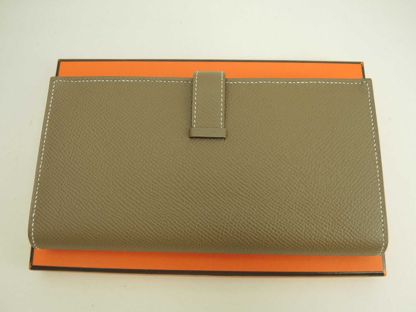 エルメス ベアンスフレ エプソン エトープ まち付2折長財布 ロングウォレット 未使用@Y 6