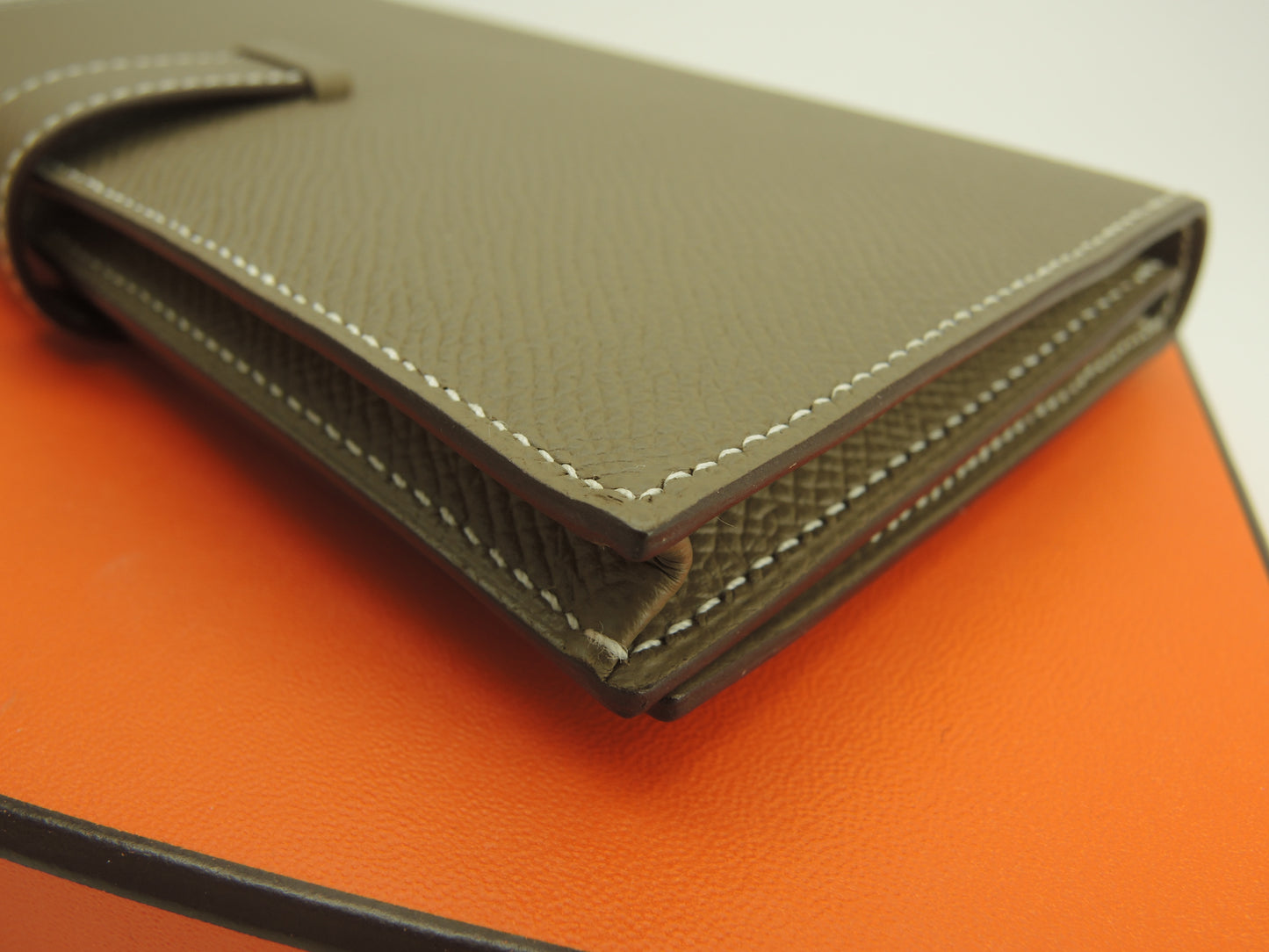 エルメス ベアンスフレ エプソン エトープ まち付2折長財布 ロングウォレット 未使用@Y 6