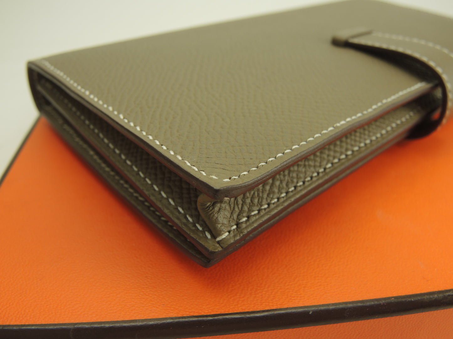 エルメス ベアンスフレ エプソン エトープ まち付2折長財布 ロングウォレット 未使用@Y 6