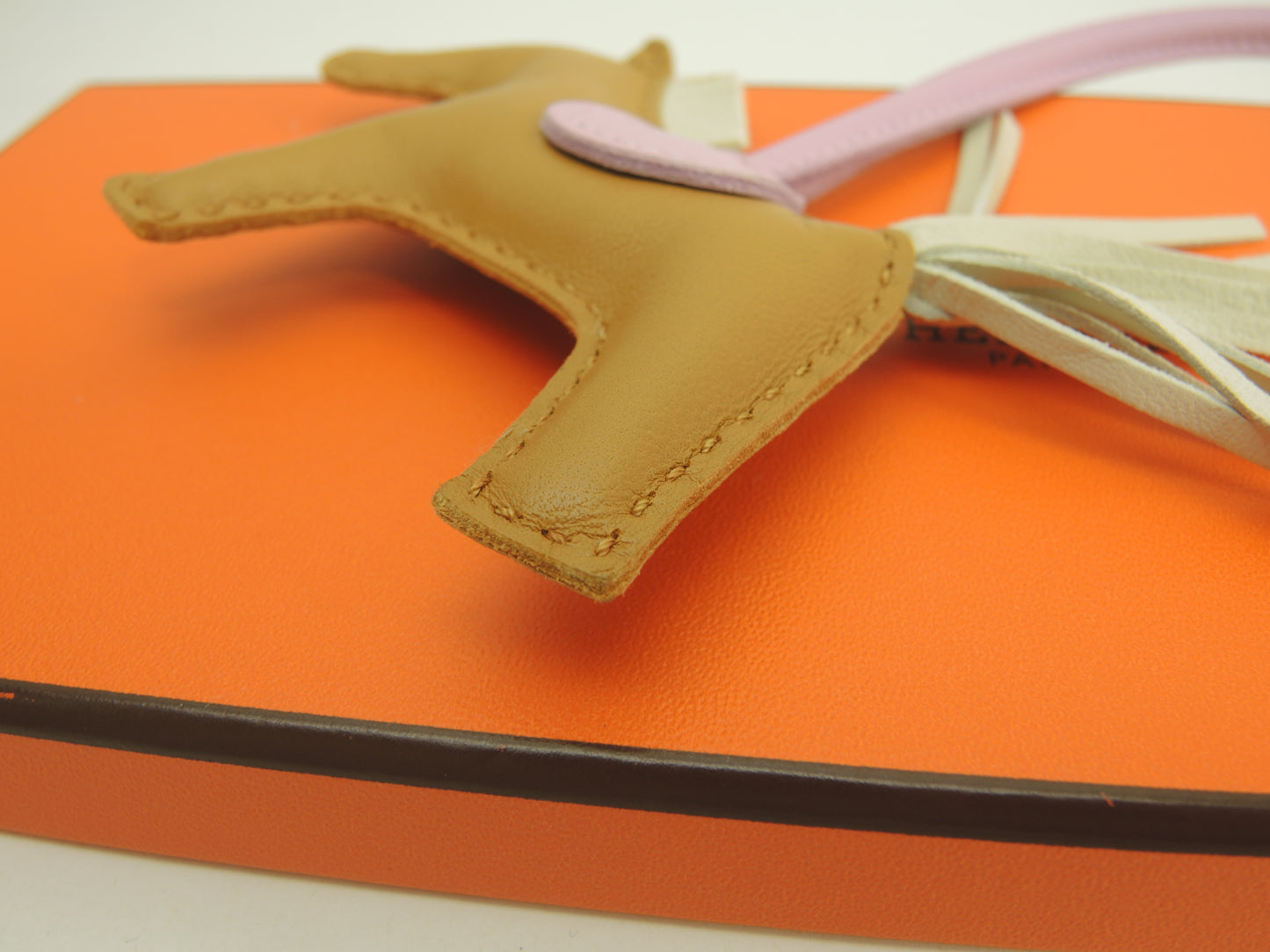 エルメス ロデオPM アニューミロ 茶ピンク白 バッグチャーム 新品@Z 26