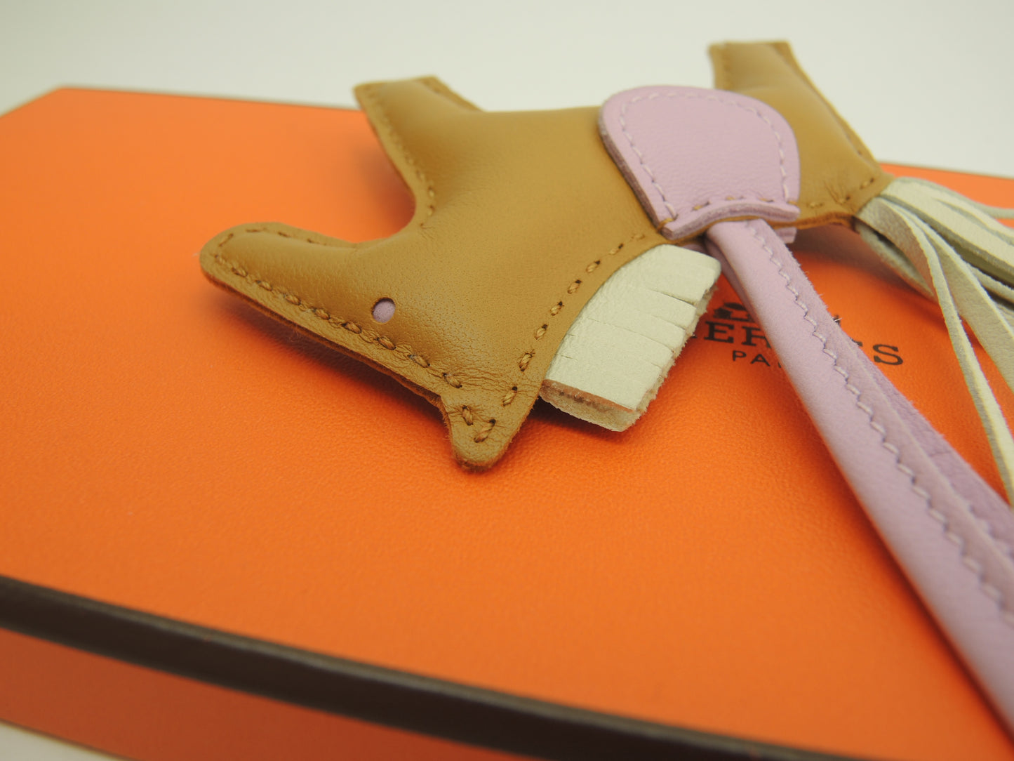 エルメス ロデオPM アニューミロ 茶ピンク白 バッグチャーム 新品@Z 26