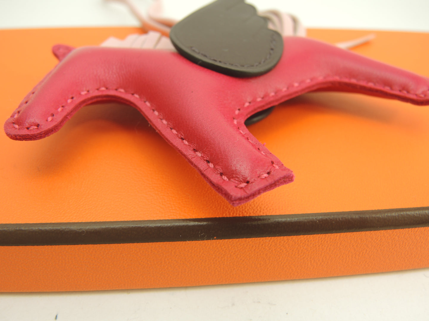 エルメス ロデオPMペガサス アニューミロ ピンク焦茶 バッグチャーム 新品@U 13