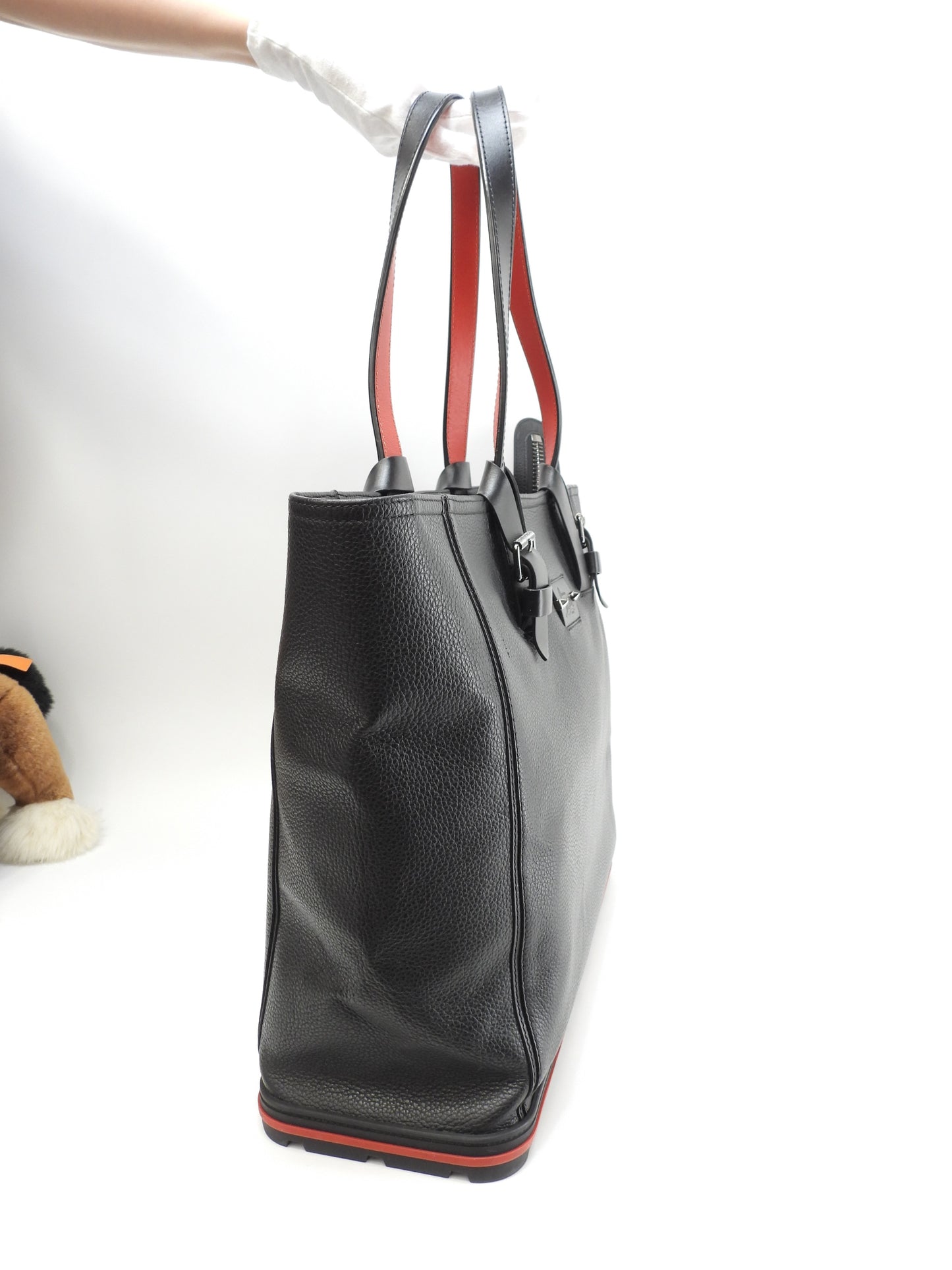 クリスチャンルブタン トートバッグ Kabiker レザー黒 メンズショルダー 美品@ 11