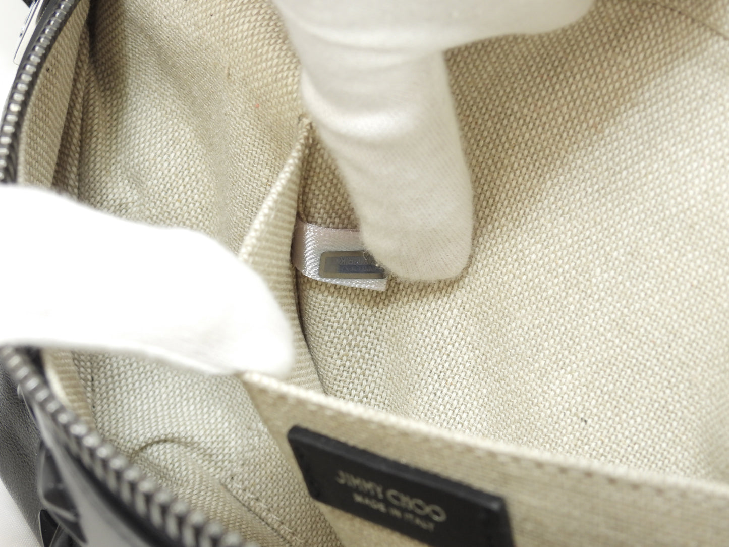 ジミーチュウ フィンズリー 黒星スタッズ レザー黒 ボディバッグ ウエストバッグ 極美品@SYX6RK