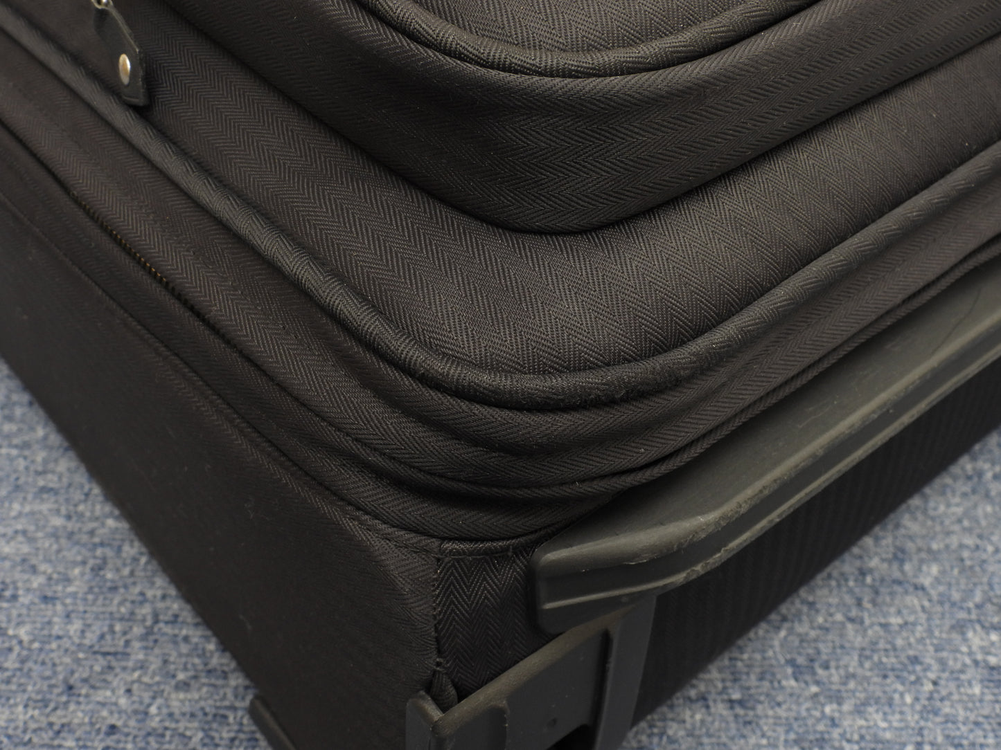 エルメス キャリーバッグ アカプルコ ナイロン黒革 トロリーバッグ 旅行用 美品@ 5