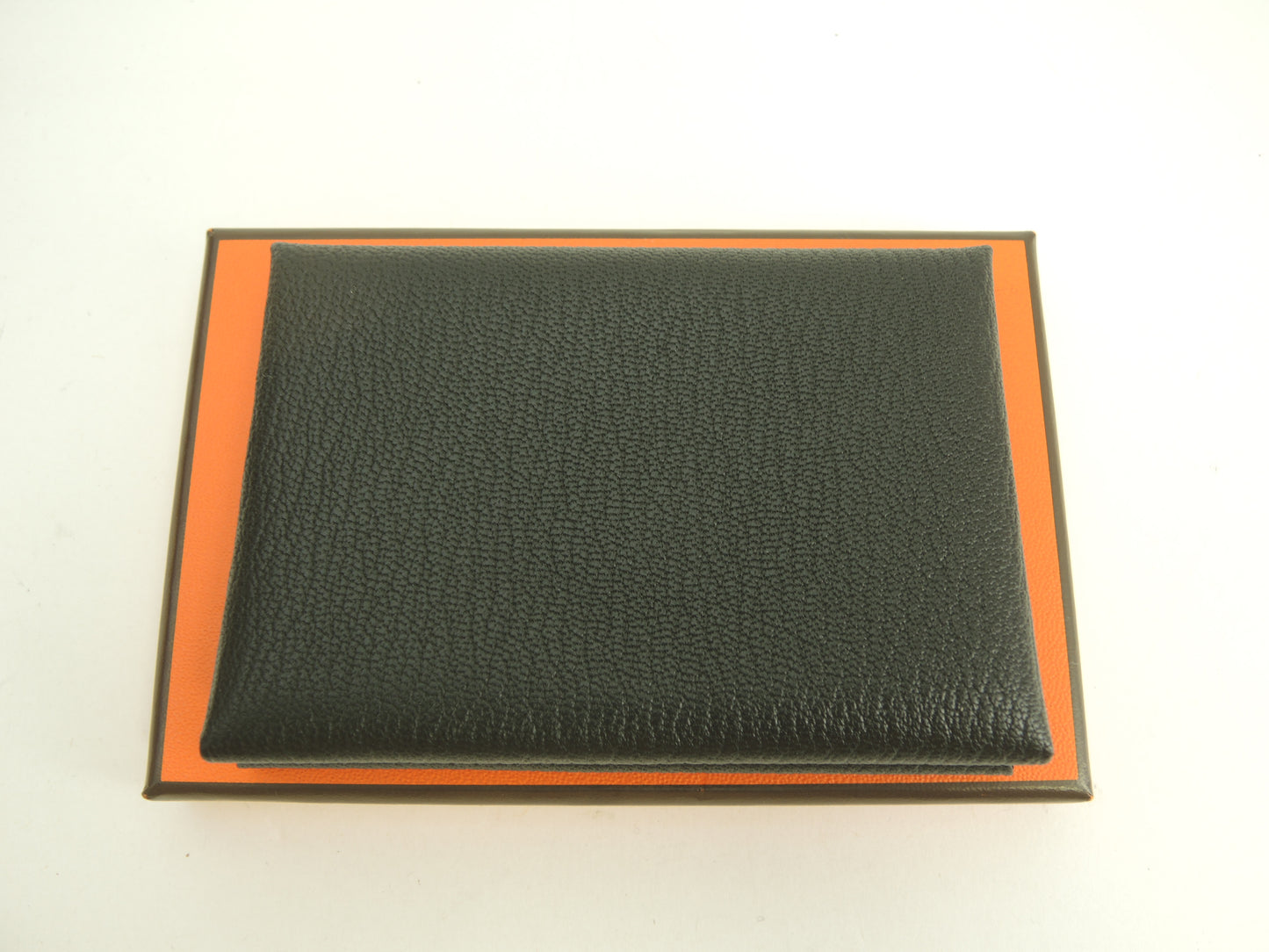 エルメス カルヴィデュオ シェーブルレザー 黒 コンパクトウォレット ミニサイフ 新品@U