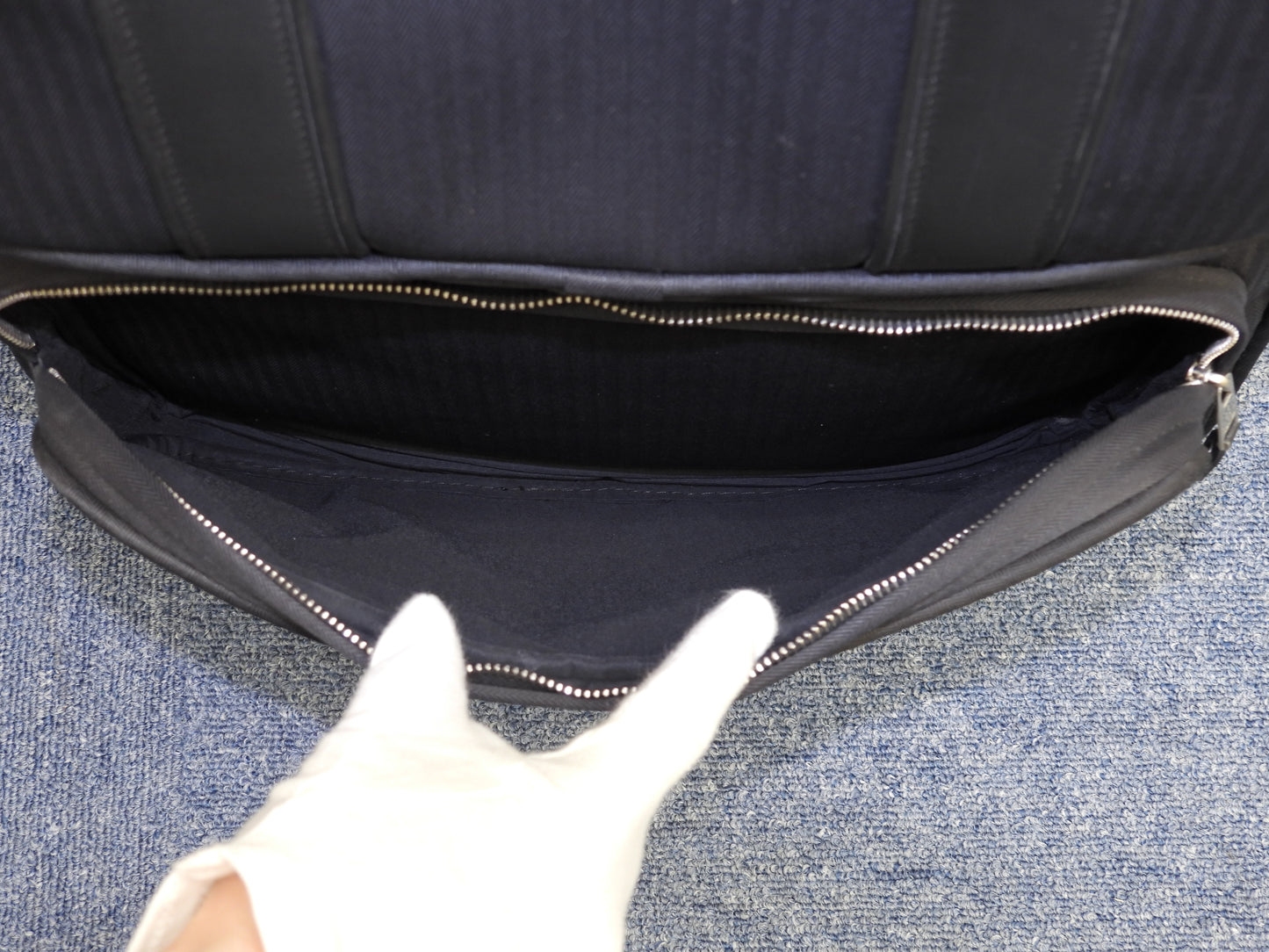 エルメス キャリーバッグ アカプルコ ナイロン黒革 トロリーバッグ 旅行用 美品@ 5