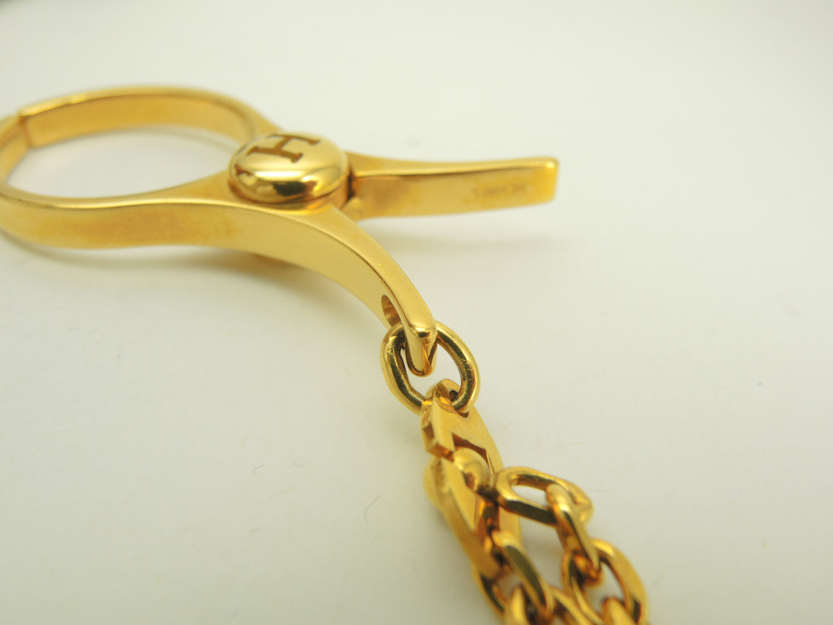 エルメス バッグチャーム フィルー ゴールド キーリング グローブホルダー 美品@ 13