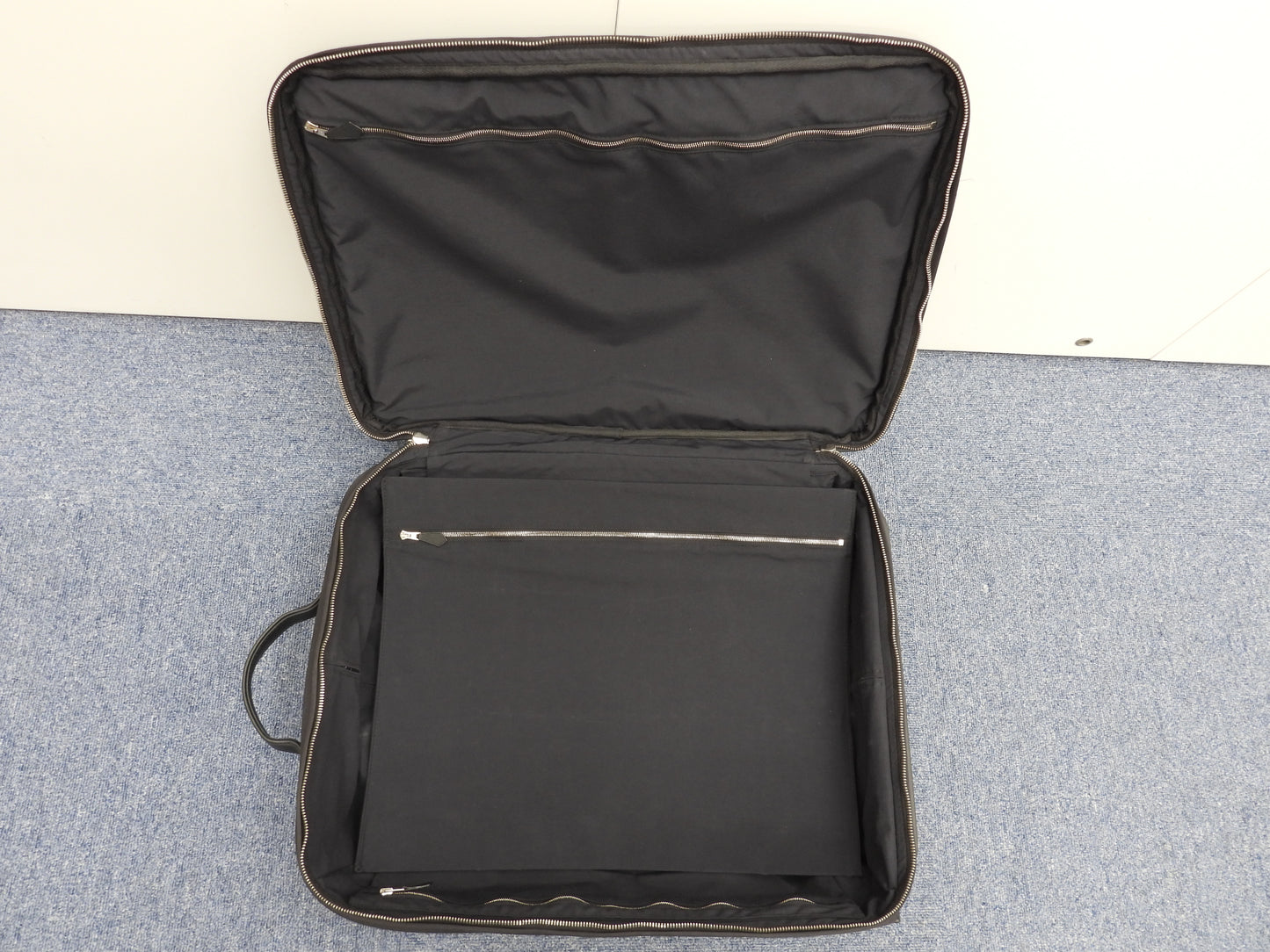 エルメス キャリーバッグ アカプルコ ナイロン黒革 トロリーバッグ 旅行用 美品@ 5