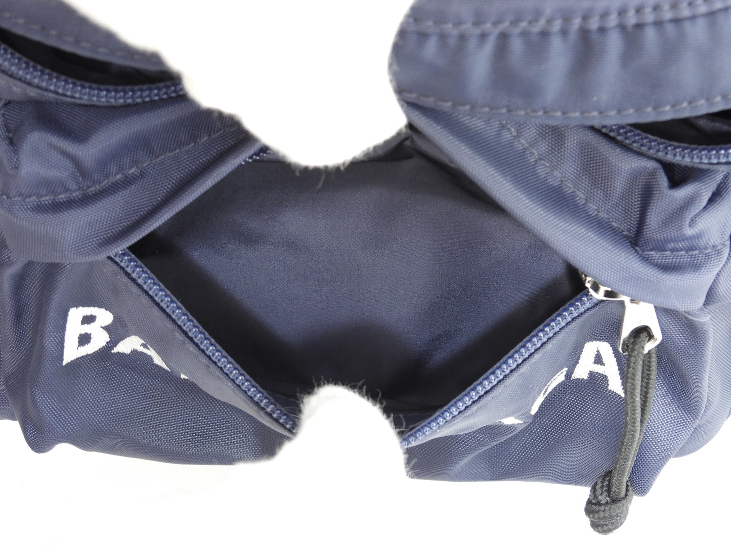 バレンシアガ ベルトバッグ エブリデイ ナイロン紺赤 クロスボディバッグ 極美品@ 49