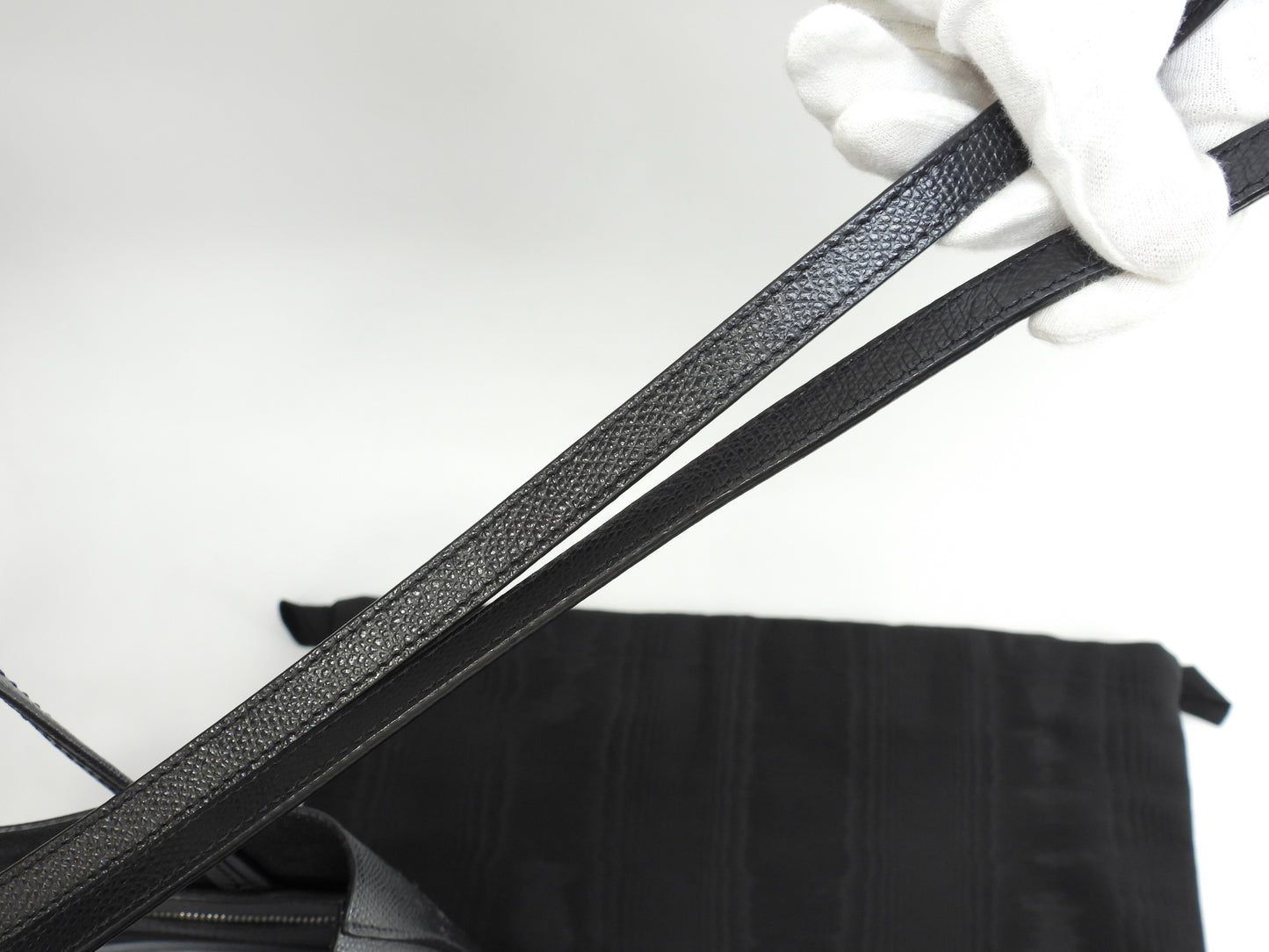 セリーヌ ヴァーティカルカバ スモール レザー黒 ポシェット ハンドバッグ トートバッグ@S-CU-5118