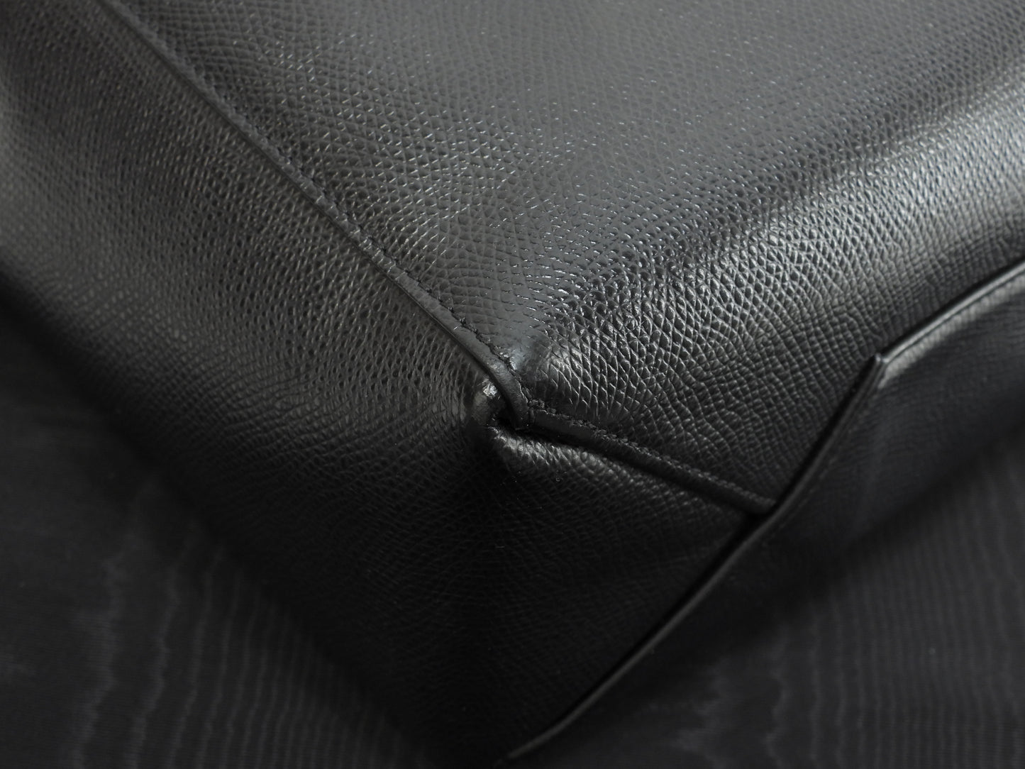 セリーヌ ヴァーティカルカバ スモール レザー黒 ポシェット ハンドバッグ トートバッグ@S-CU-5118