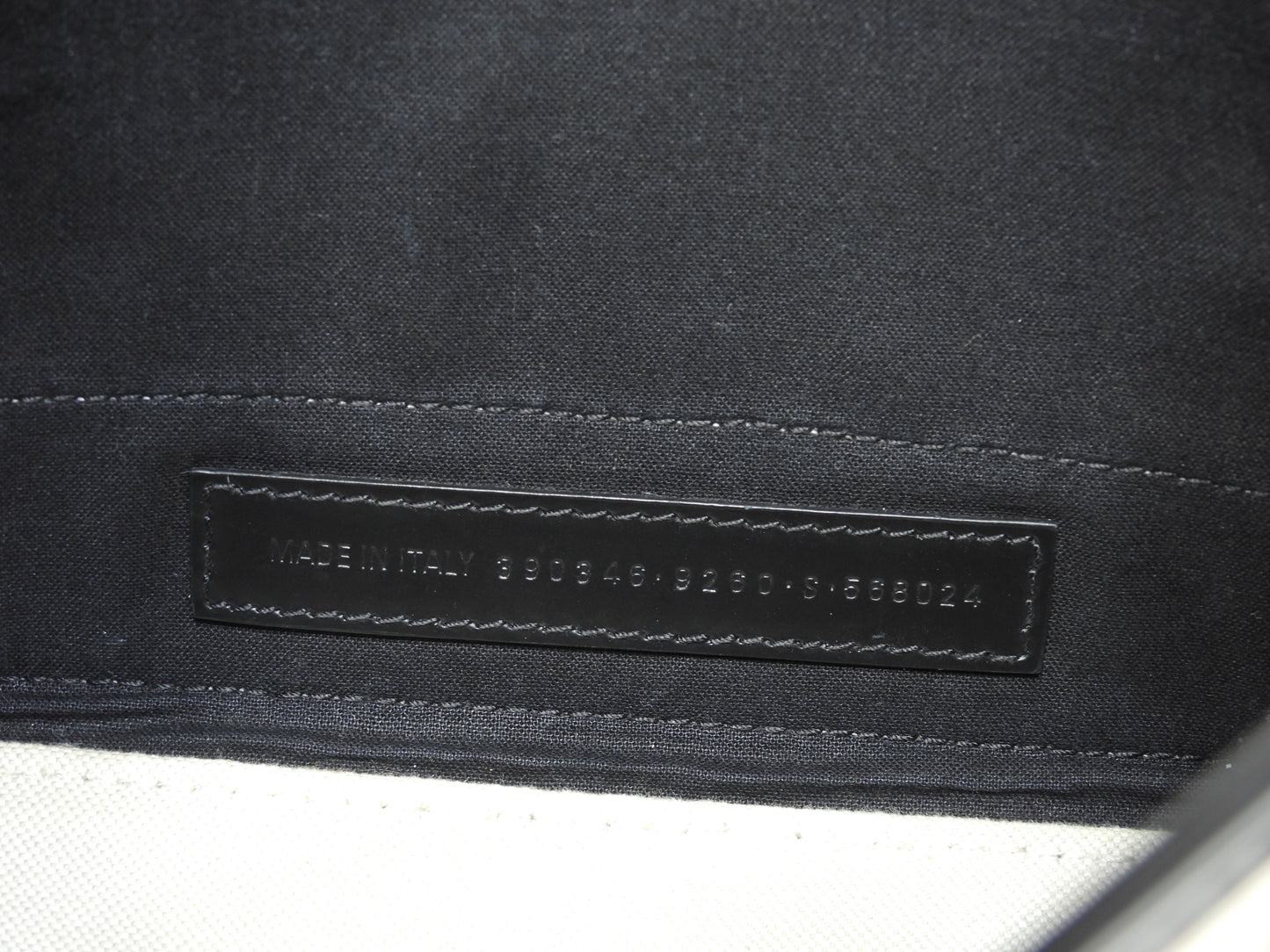 バレンシアガ ネイビーカバXS コットン/レザー 白黒 ポシェット ミニハンドバッグ@ 62