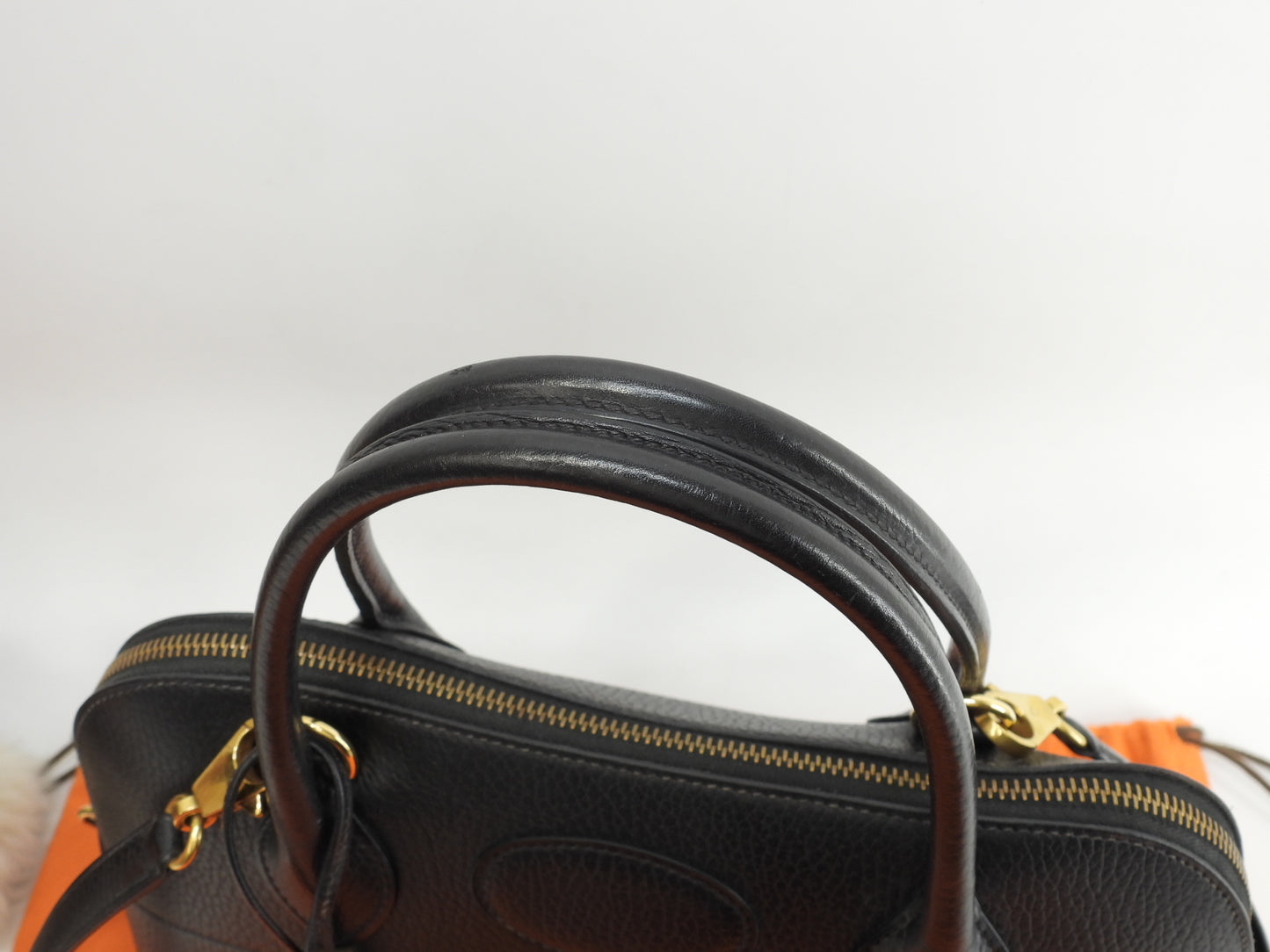 エルメス ボリード31 アルデンヌ黒 ゴールド金具 s付ハンドバッグ@〇Z