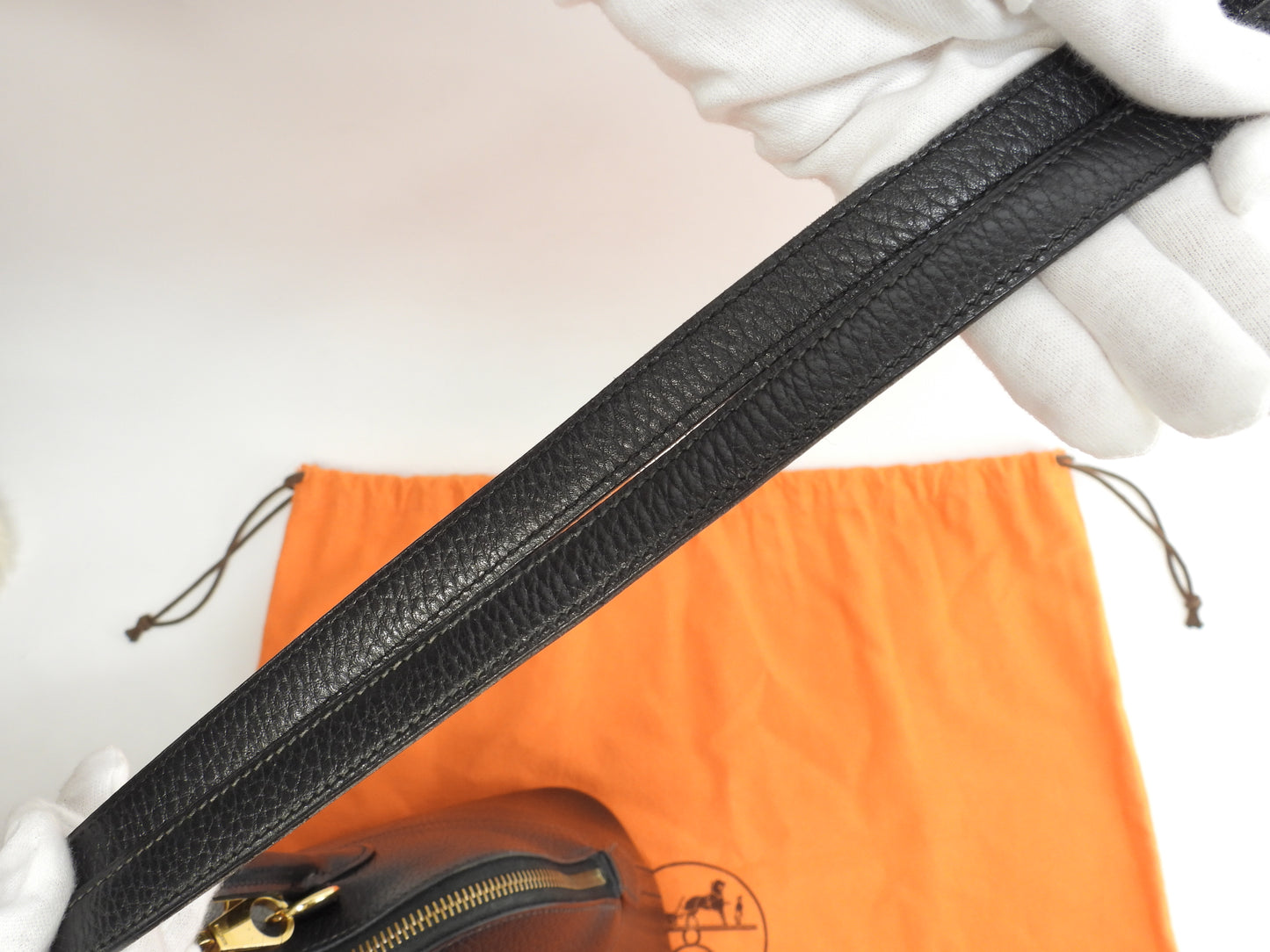 エルメス ボリード31 アルデンヌ黒 ゴールド金具 s付ハンドバッグ@〇Z