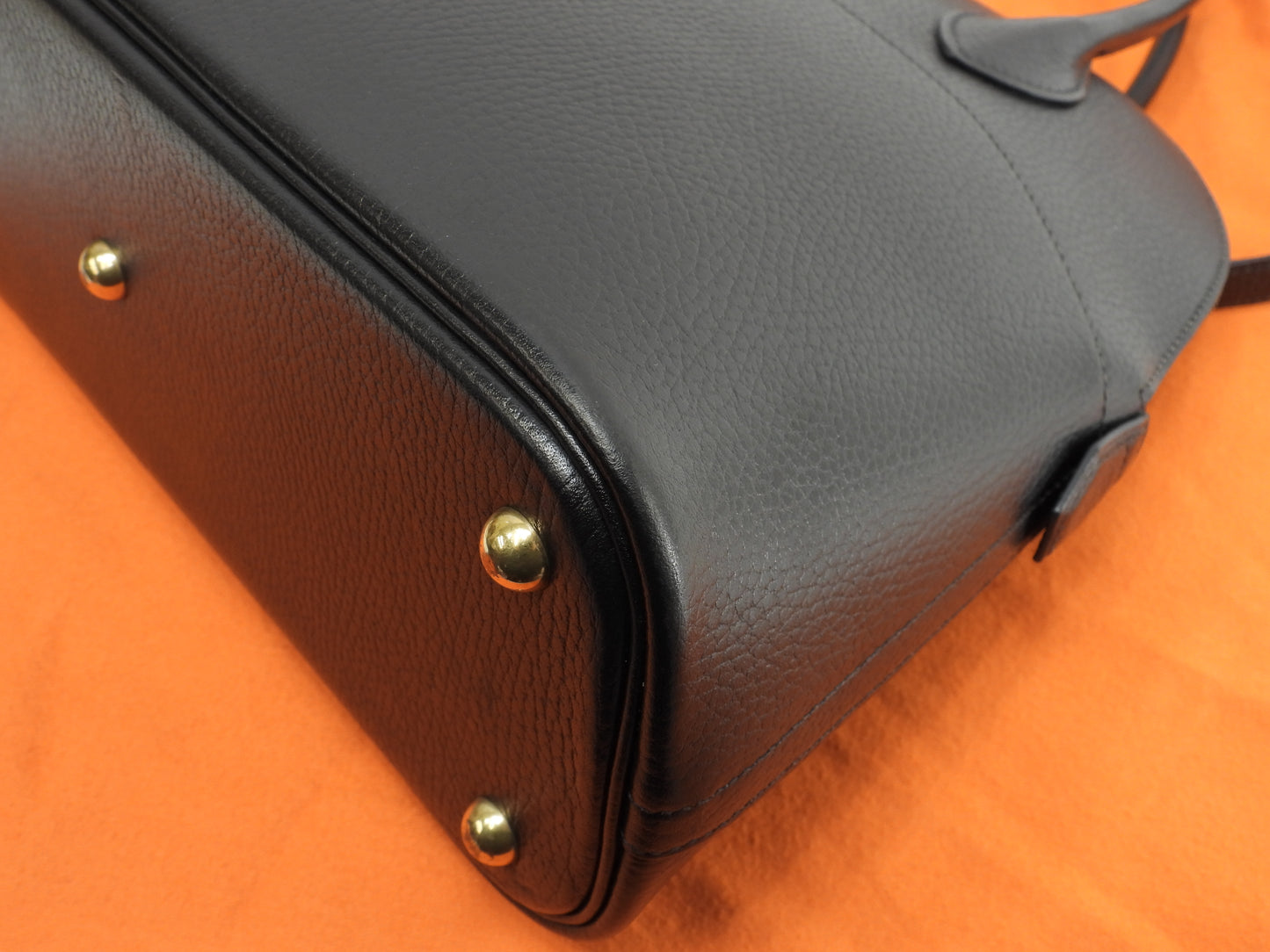 エルメス ボリード31 アルデンヌ黒 ゴールド金具 s付ハンドバッグ@〇Z