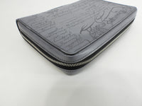 ベルルッティ イタウバワイト 阪急限定 レザー灰 カリグラフィ クラッチウォレットバッグ@E0211F