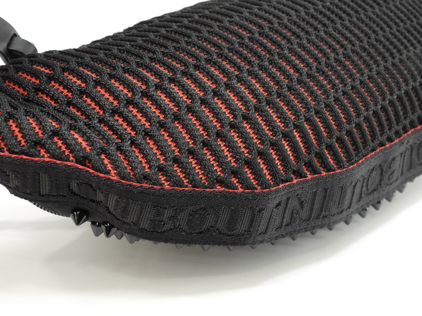 クリスチャンルブタン ボディバッグ Parisnyc ナイロン黒赤 ウエストバッグ@ 8