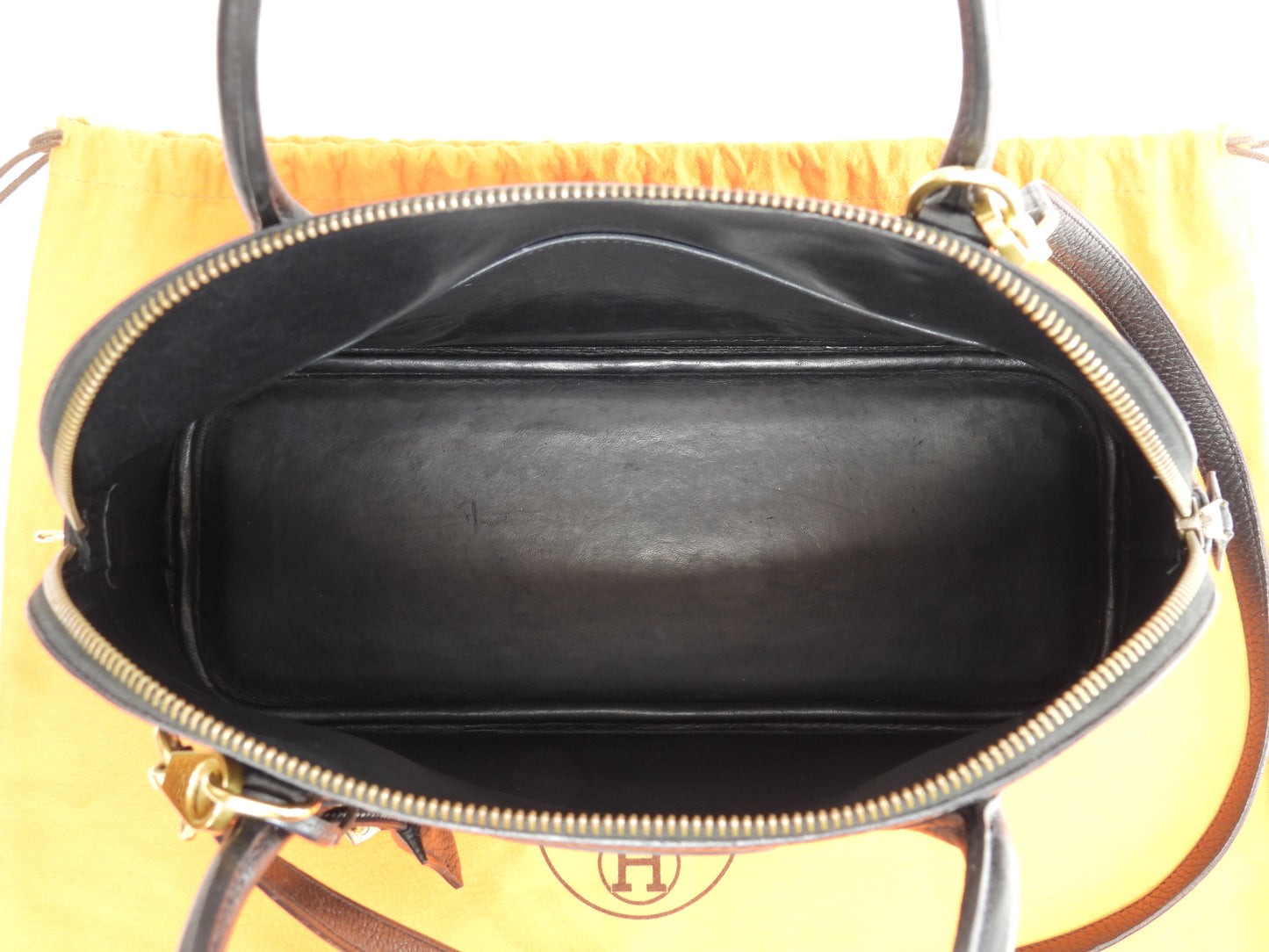 エルメス ボリード31 アルデンヌ黒 ゴールド金具 s付ハンドバッグ@〇Z