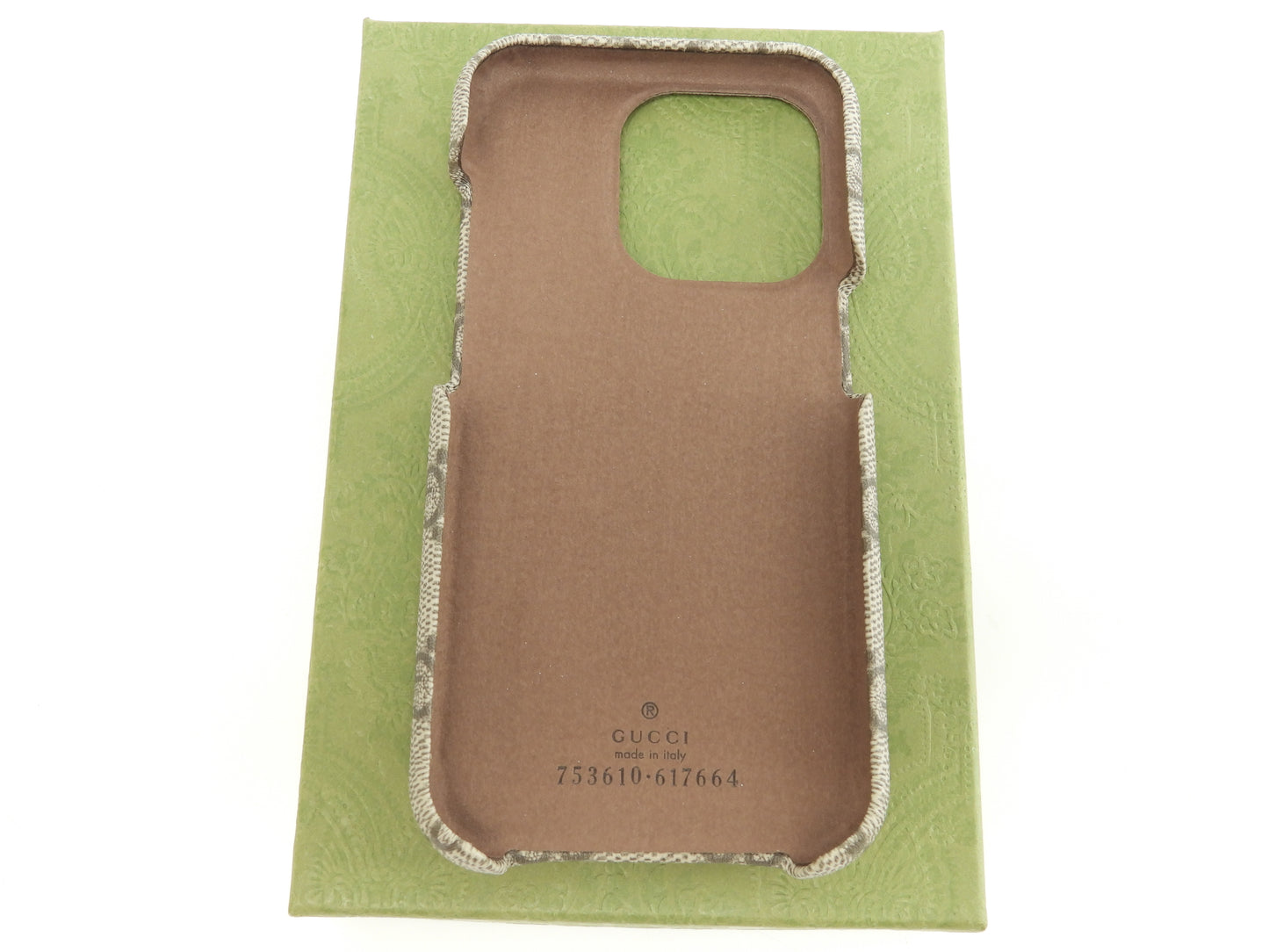 グッチ iPhone14Proケース GGオールド PVC灰 携帯電話 カバー 753610 新品@ 12