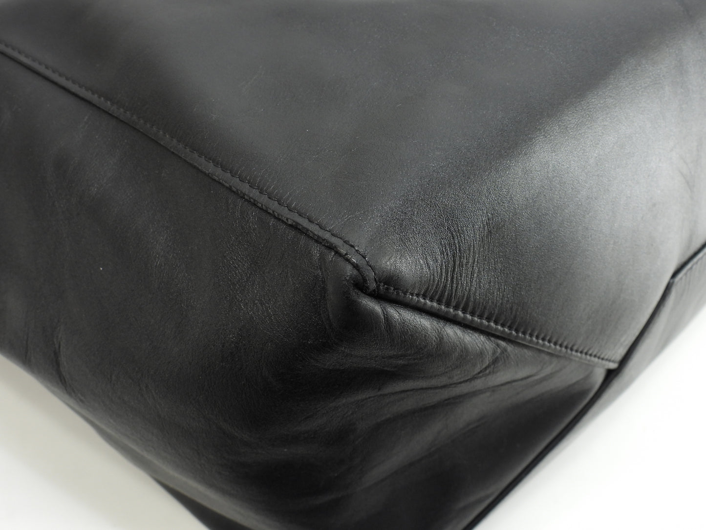 セリーヌ カバホリゾンタル スムースレザー 黒 トートバッグ ショルダーバッグ大@U-CU-0123