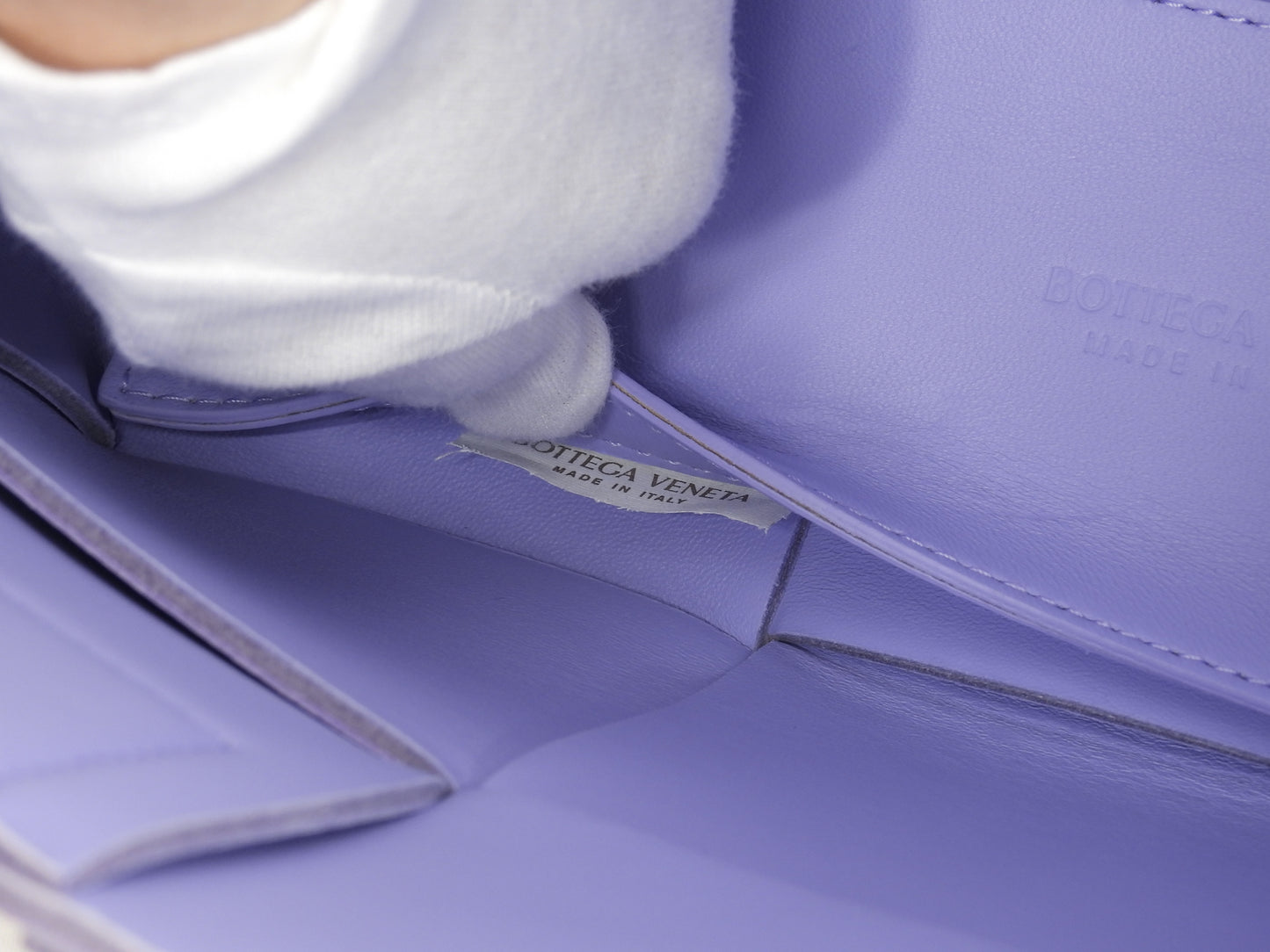 ボッテガヴェネタ ミニトートバッグ アルコ レザー薄紫 s付ハンドバッグ 美品@B10212556N