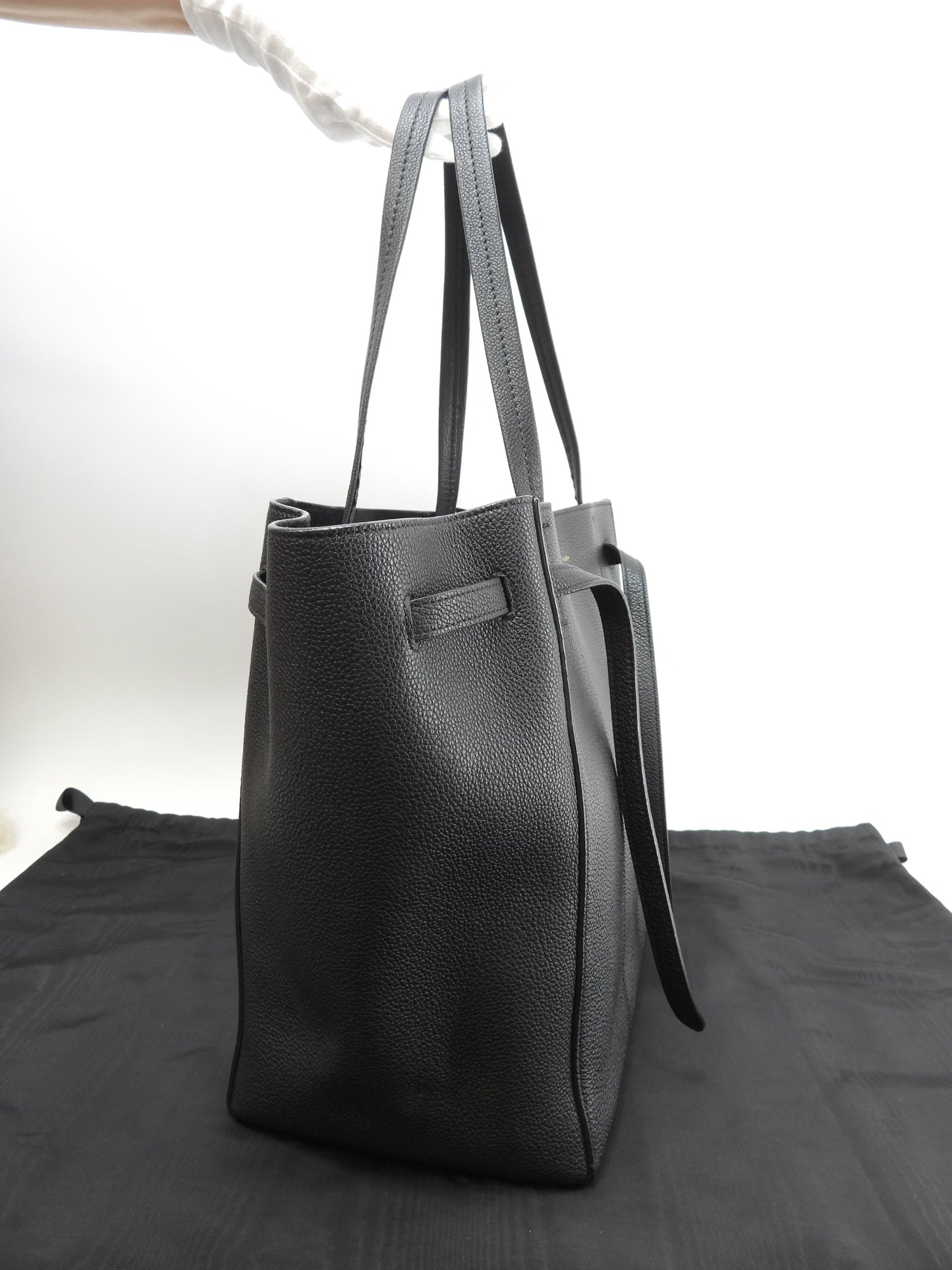 セリーヌ カバファントム スモール レザー黒 トートバッグ ショルダーバッグ 極美品@ 29