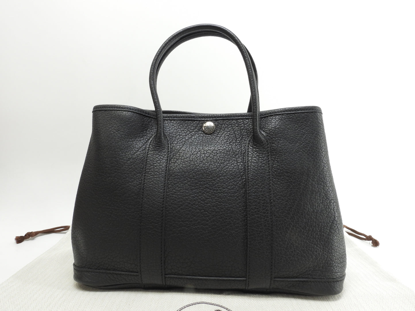 エルメス ガーデンパーティTPM ネゴンダ 黒 ハンドバッグ トートバッグ 美品@□L 8