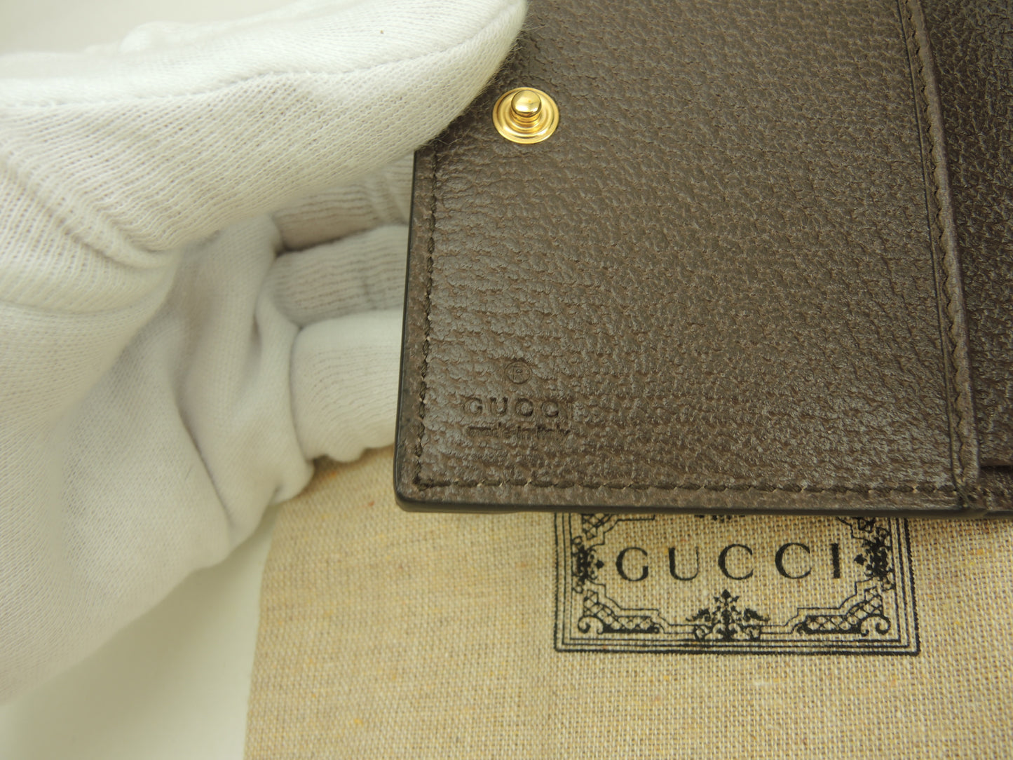 グッチ コンパクトウォレット オフィディア GGシェリー 3折財布 未使用@ 9