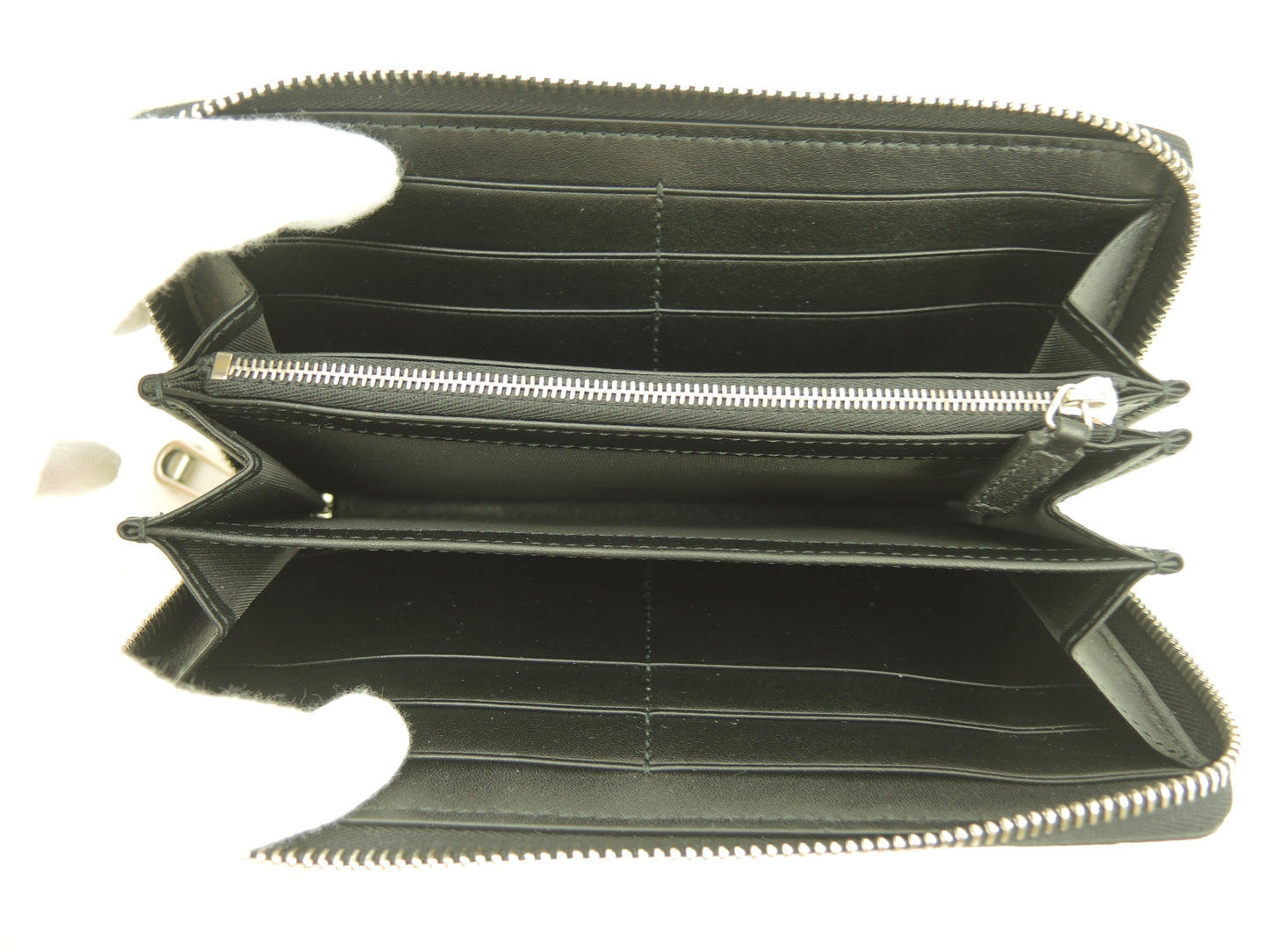グッチ ロングウォレット GGエンブレム 新シマレザー黒 ジップ長財布 新品@ 1