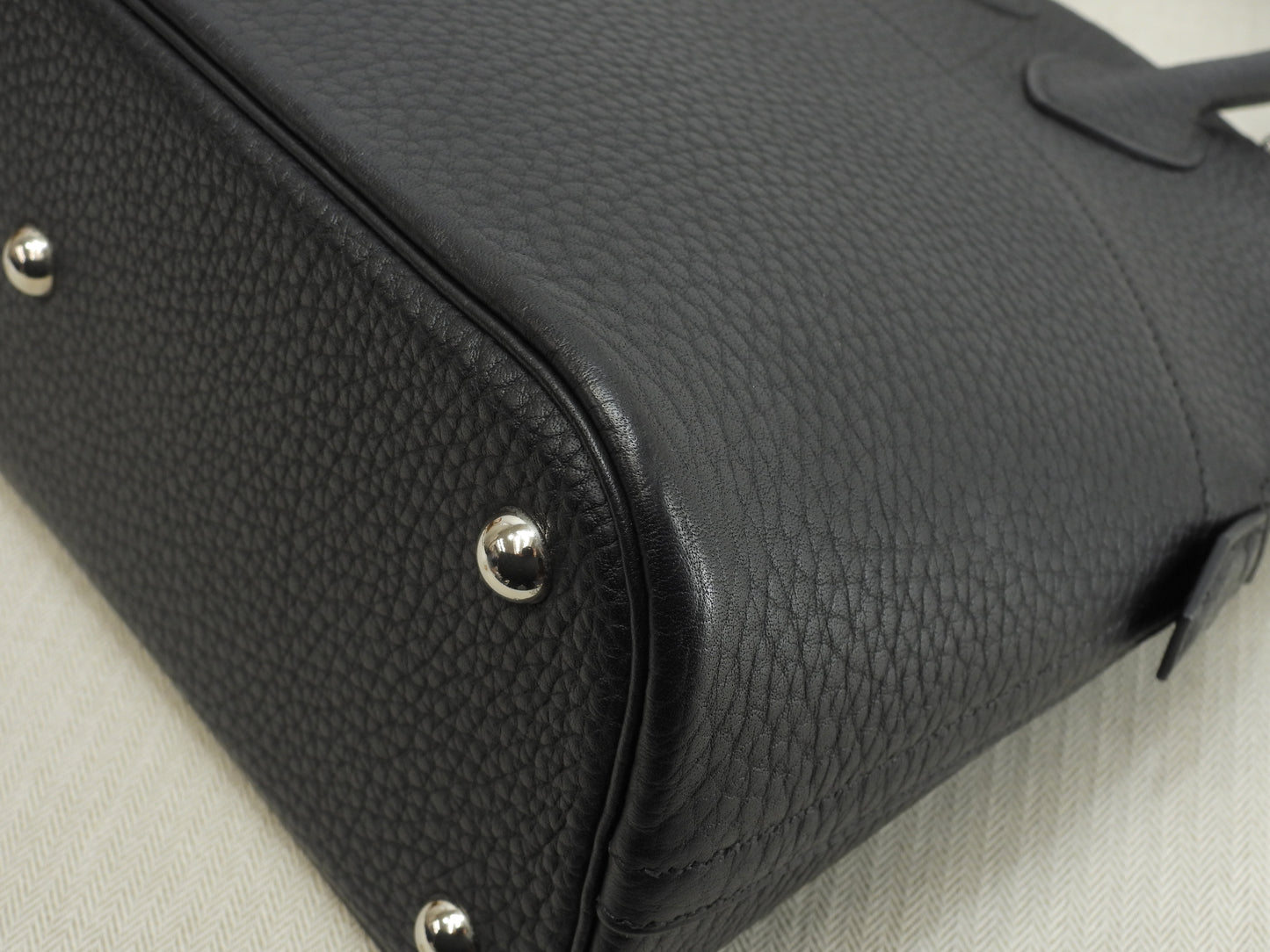 エルメス ボリード31 フィヨルド黒 シルバー金具 s付ハンドバッグ 極美品@□G 3