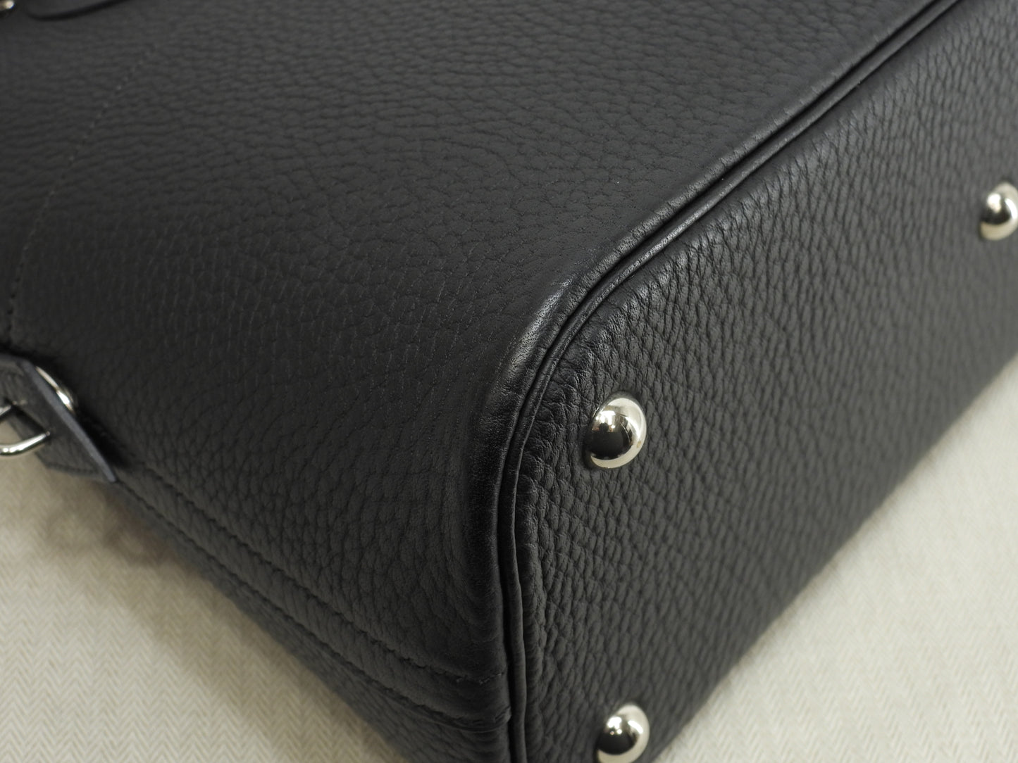 エルメス ボリード31 フィヨルド黒 シルバー金具 s付ハンドバッグ 極美品@□G 3