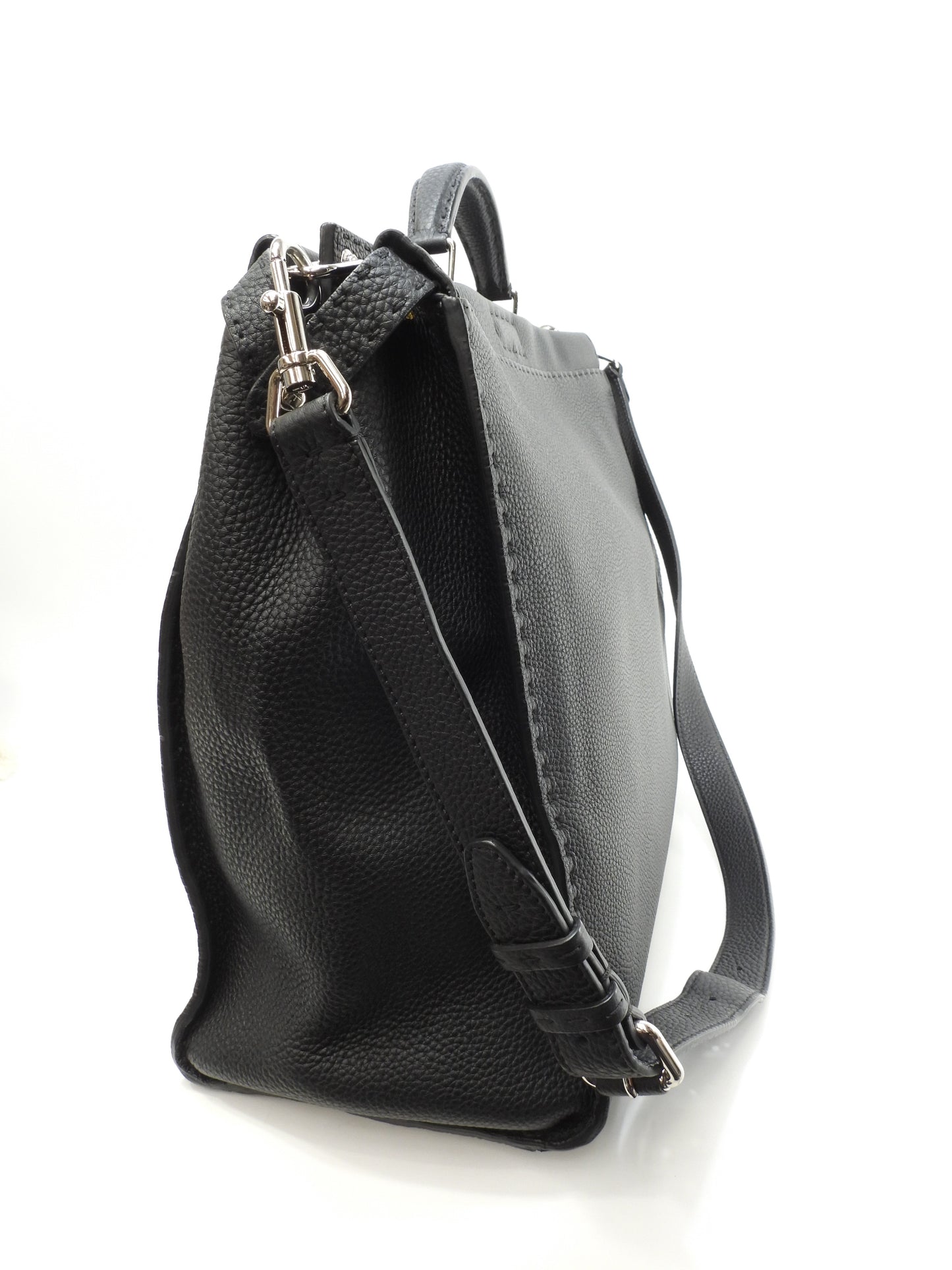 フェンディ ピーカブー大 モンスター セレリアレザー黒 メンズハンドバッグ 極美品@ 69