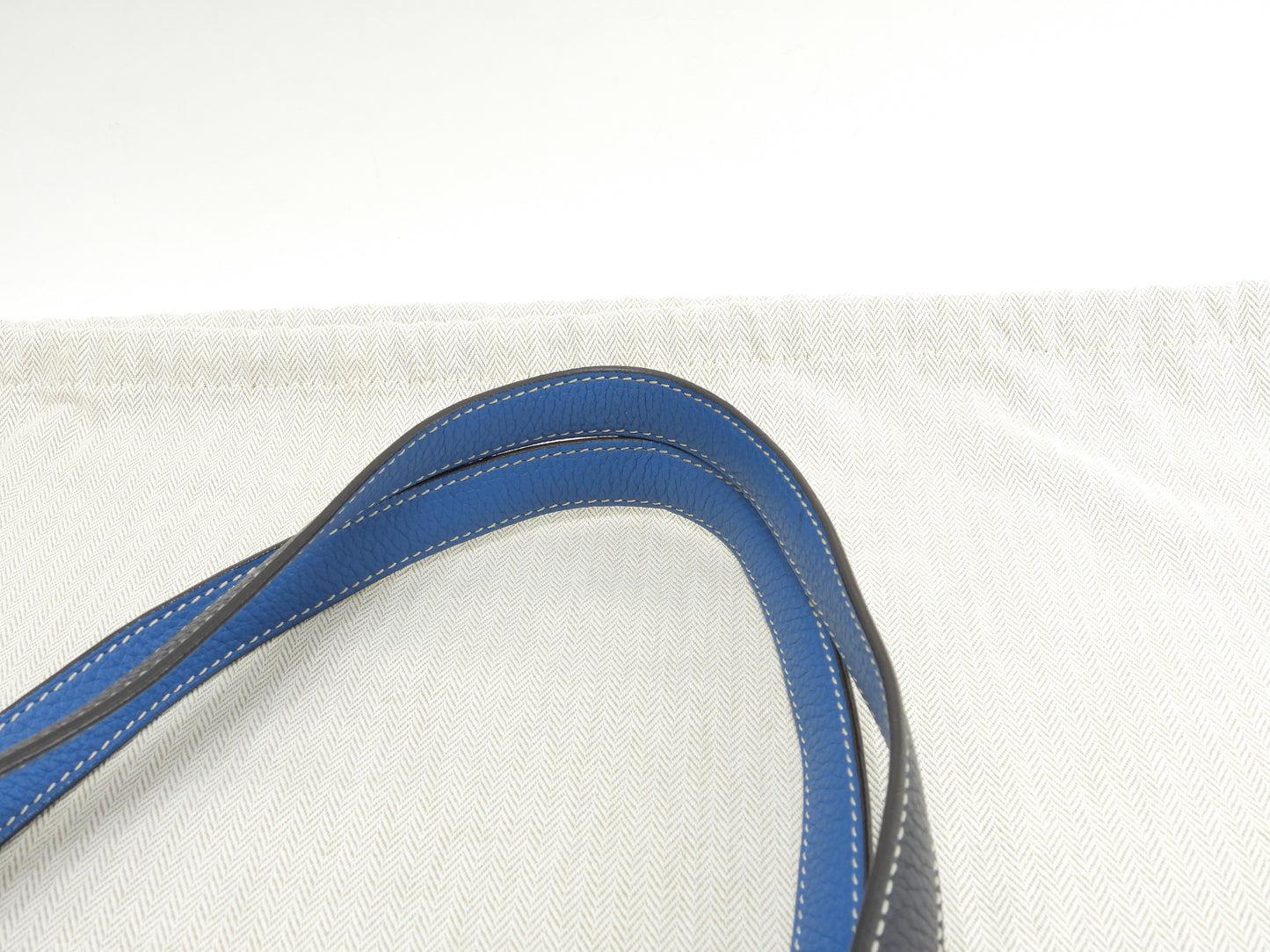 エルメス ドゥブルサンス45 トリヨンレザー 濃青 メンズトートバッグ 美品@Y