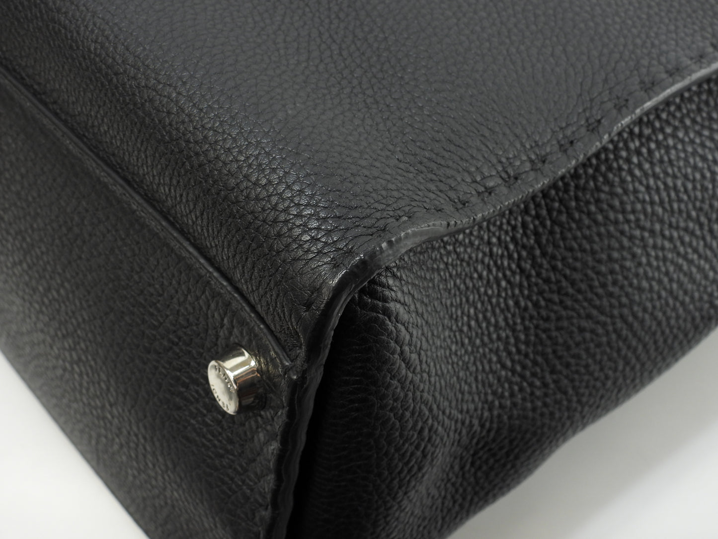 フェンディ ピーカブー大 モンスター セレリアレザー黒 メンズハンドバッグ 極美品@ 69