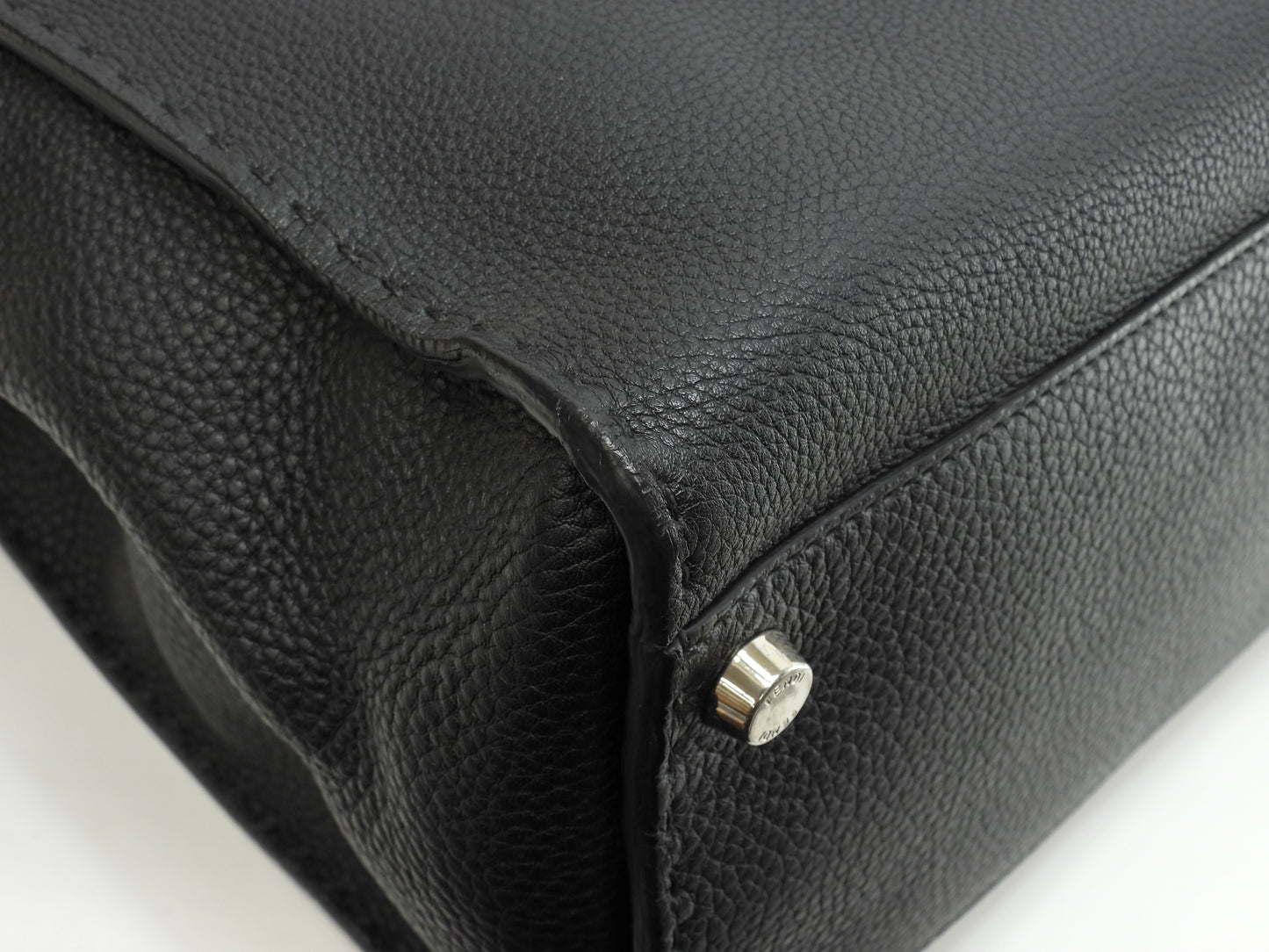 フェンディ ピーカブー大 モンスター セレリアレザー黒 メンズハンドバッグ 極美品@ 69