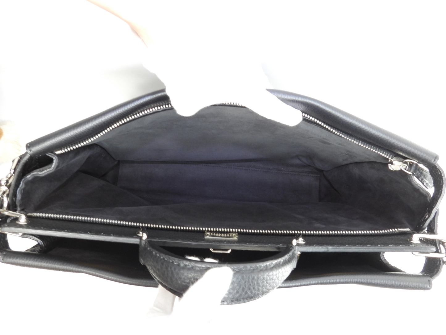 フェンディ ピーカブー大 モンスター セレリアレザー黒 メンズハンドバッグ 極美品@ 69