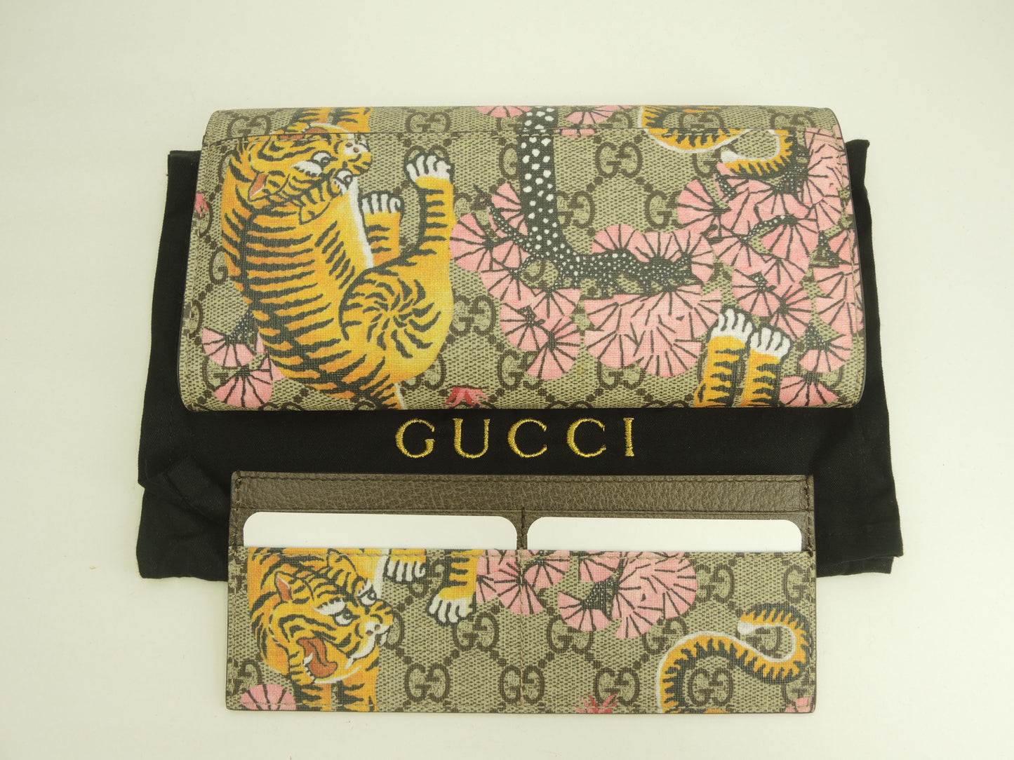 グッチ 2折長財布 クーリエ GGタイガー コンチネンタルロングウォレット 新品@ 20