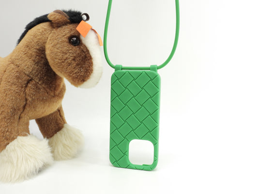 ボッテガヴェネタ s付iphone14Proケース 中イントレチャート シリコン緑 カバー 美品@ 29