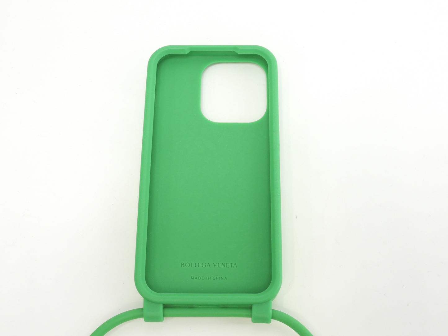 ボッテガヴェネタ s付iphone14Proケース 中イントレチャート シリコン緑 カバー 美品@ 29