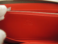 クリスチャンルブタン ロングウォレット Loubinthesky レザー灰 ジップ長財布 新品@ 2