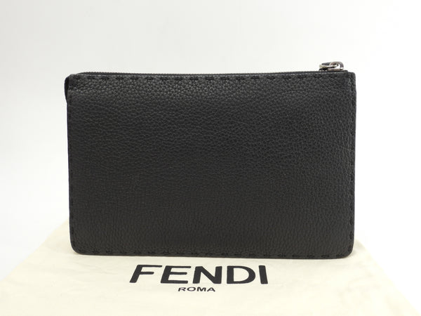 フェンディ クラッチバッグ モンスター セレリアレザー黒 セカンド