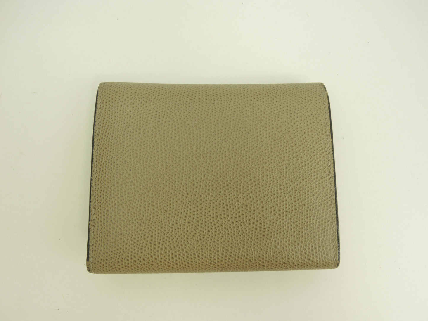 ヴァレクストラ 3折財布 イジィデ 型押レザー 灰 スモールウォレット 美品@ 2